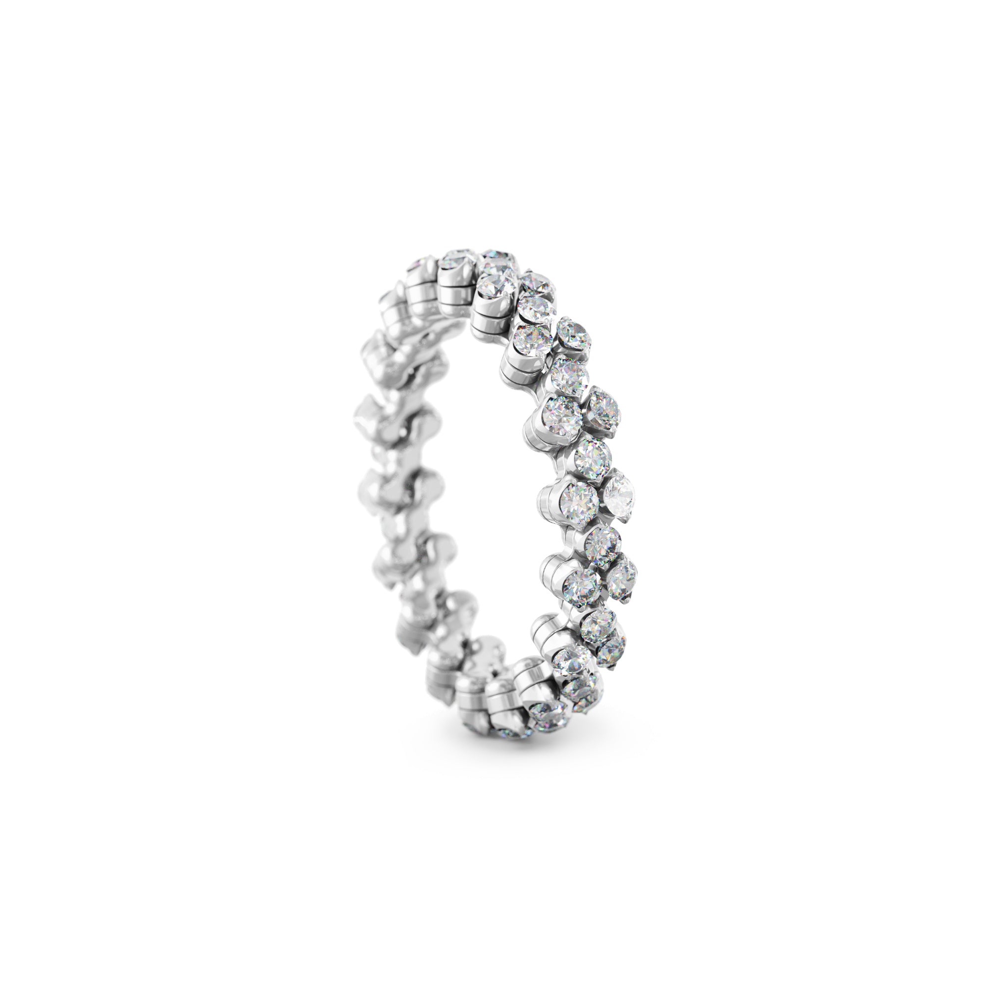 Serafino Consoli Brevetto Multi-Size Ring - RMS 3F4 WG WD (WD) aus Weißgold mit Diamant