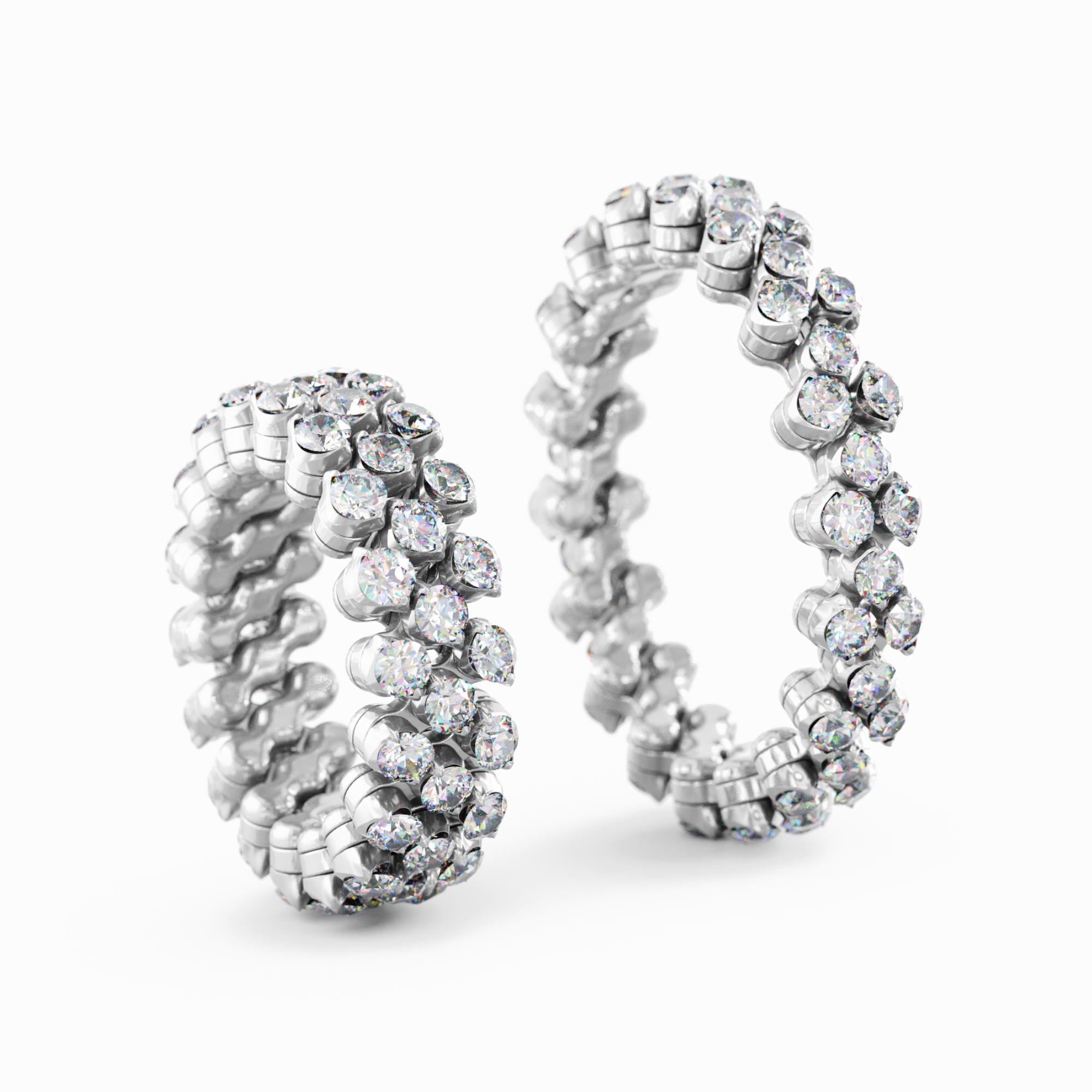 Serafino Consoli Brevetto Multi-Size Ring - RMS 3F4 WG WD (WD) aus Weißgold mit Diamant