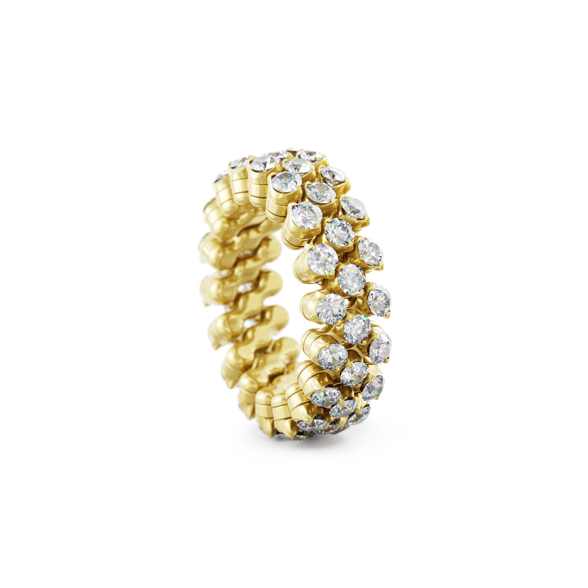 Serafino Consoli Brevetto Multi-Size Ring - RMS 3F4 YG WD (WD) aus Gelbgold mit Diamant