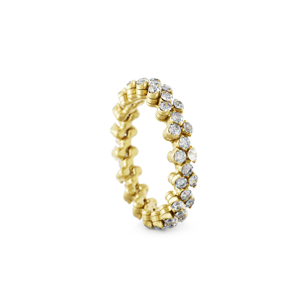 Serafino Consoli Brevetto Multi-Size Ring - RMS 3F4 YG WD (WD) aus Gelbgold mit Diamant