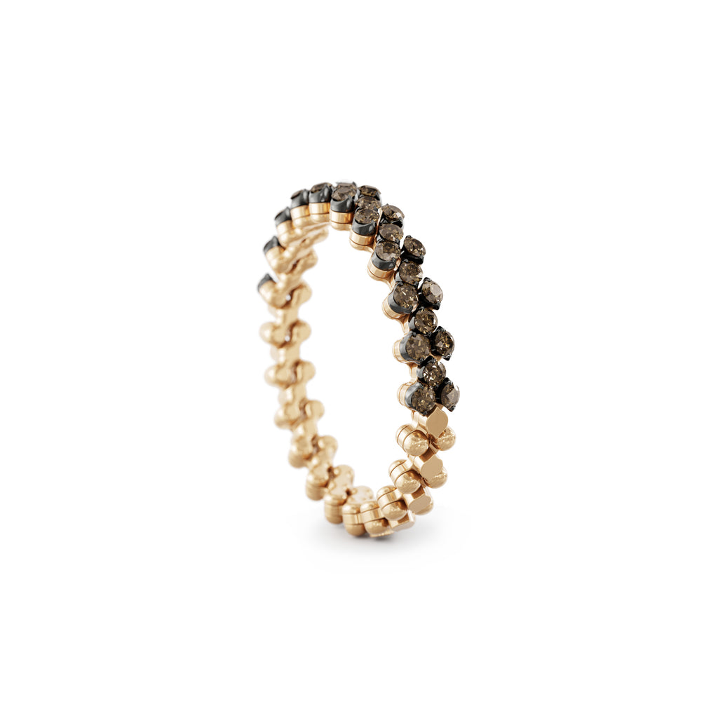 Serafino Consoli Brevetto Multi-Size Ring - RMS 3H2 RBG BRD (BRD) aus Bicolor-Gold mit Diamant