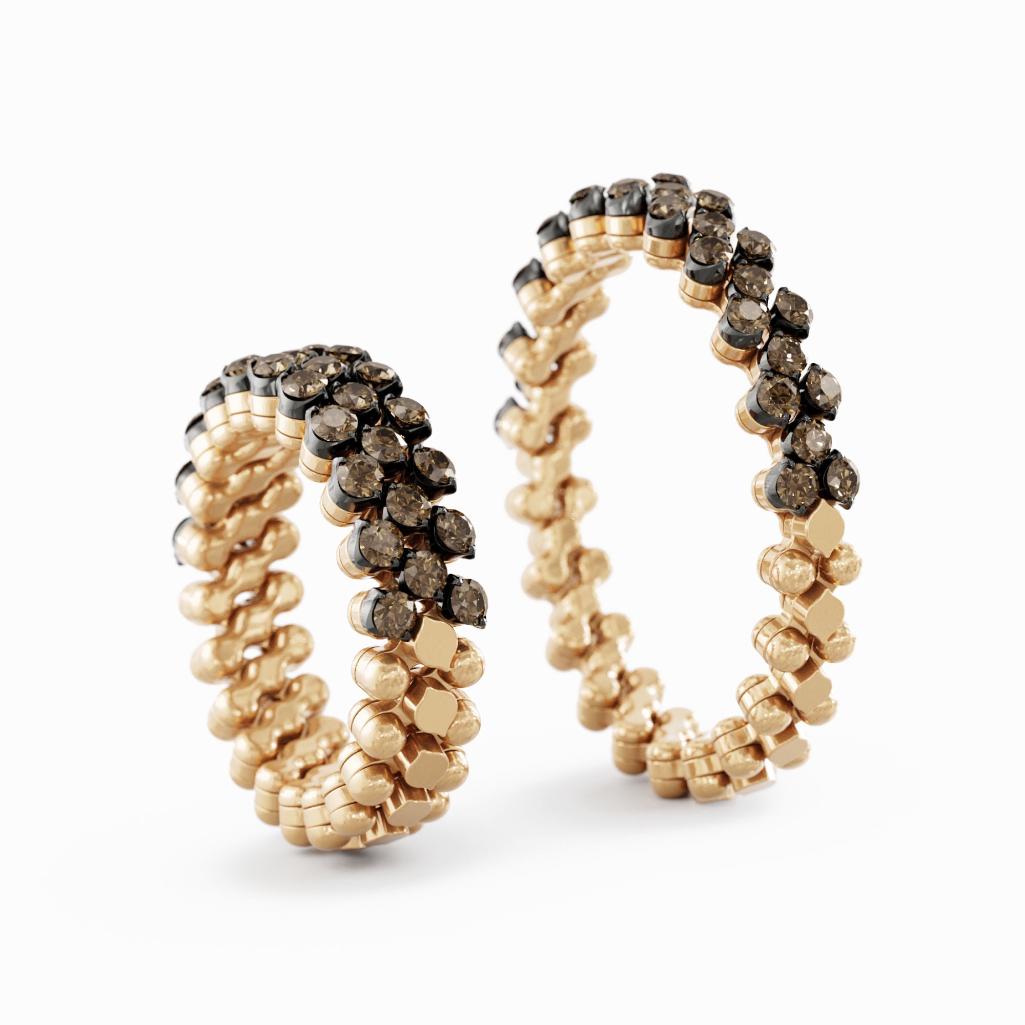 Serafino Consoli Brevetto Multi-Size Ring - RMS 3H2 RBG BRD (BRD) aus Bicolor-Gold mit Diamant