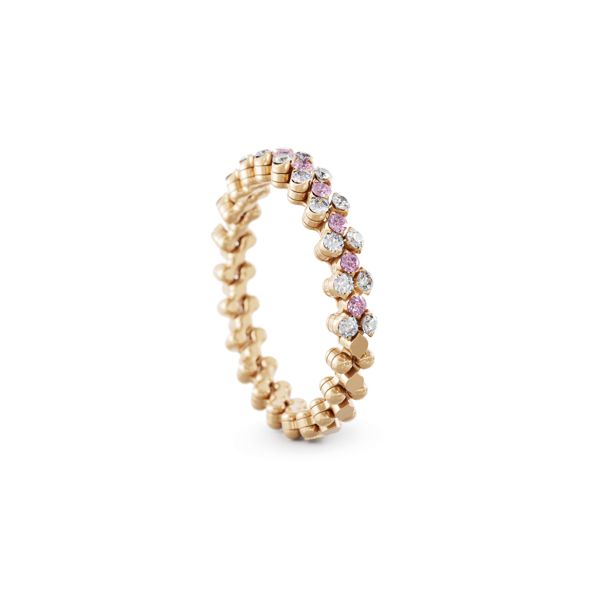 Serafino Consoli Brevetto Multi-Size Ring - RMS 3H2 RG WD PS (PS) aus Roségold mit Diamant und Saphir