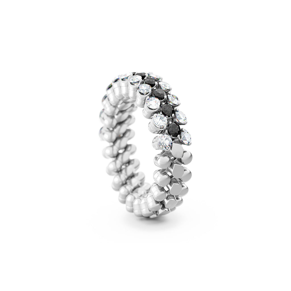 Serafino Consoli Brevetto Multi-Size Ring - RMS 3H2 WG WD BD (BD) aus Weißgold mit Diamant
