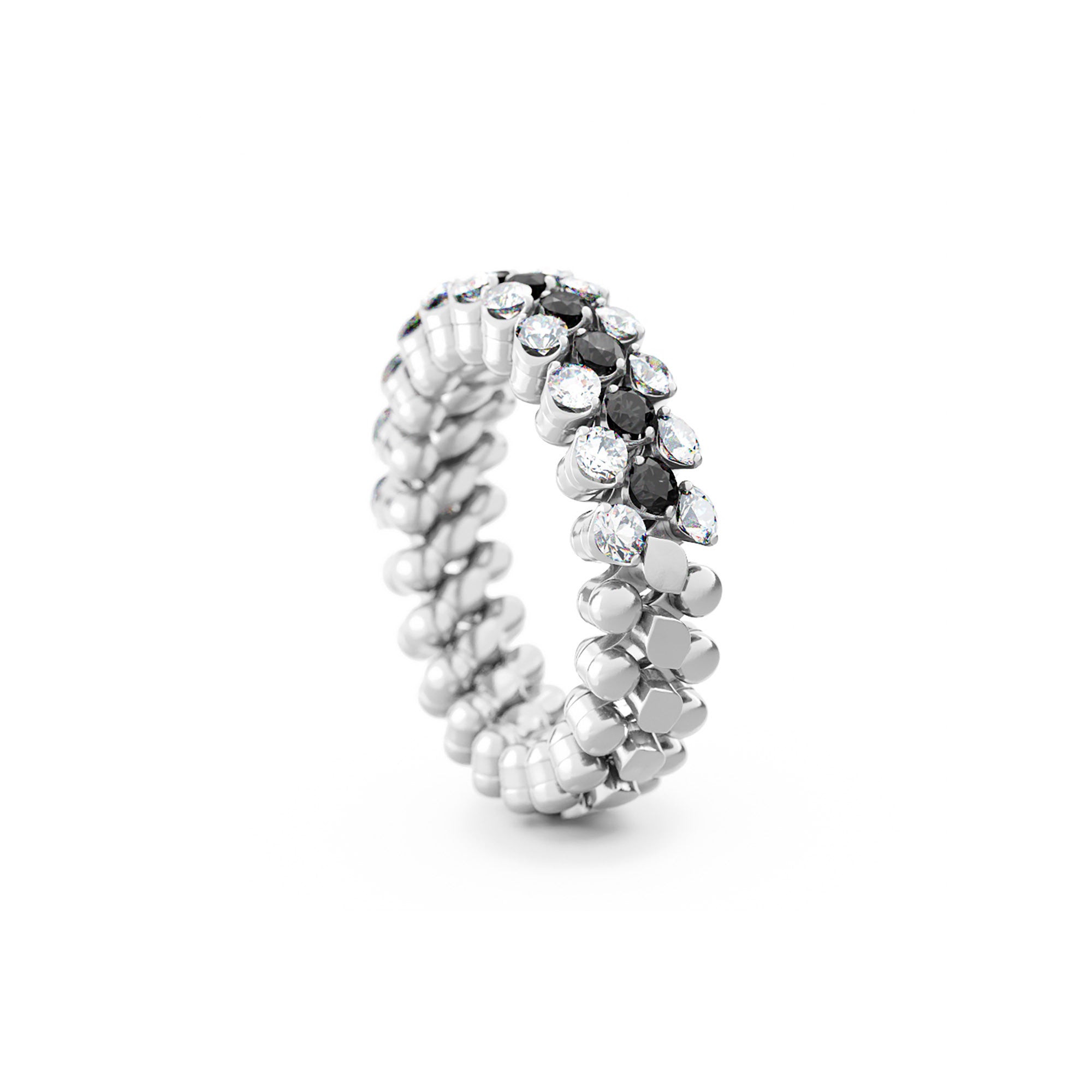 Serafino Consoli Brevetto Multi-Size Ring - RMS 3H2 WG WD BD (BD) aus Weißgold mit Diamant