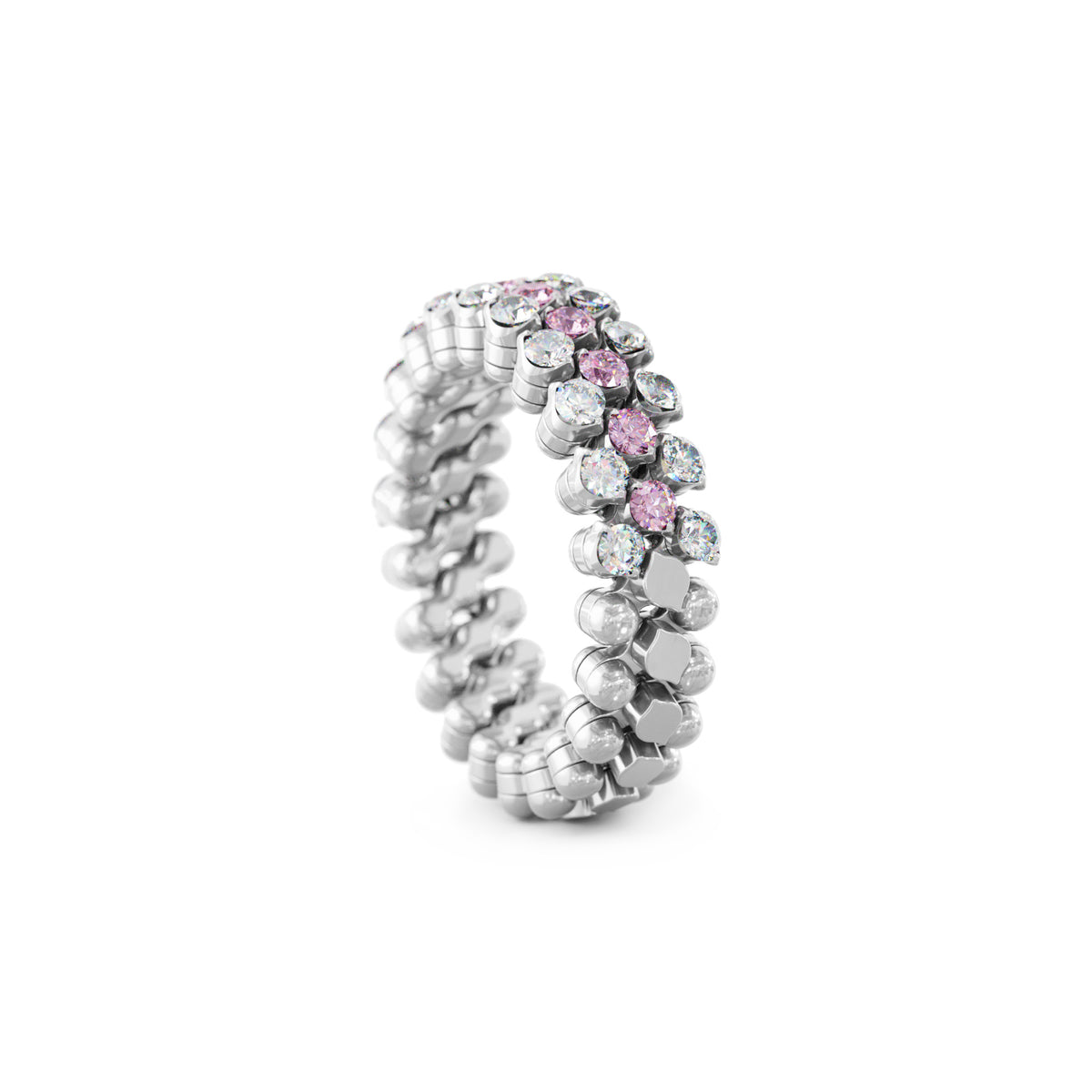 Serafino Consoli Brevetto Multi-Size Ring - RMS 3H2 WG WD PS (PS) aus Weißgold mit Diamant und Saphir