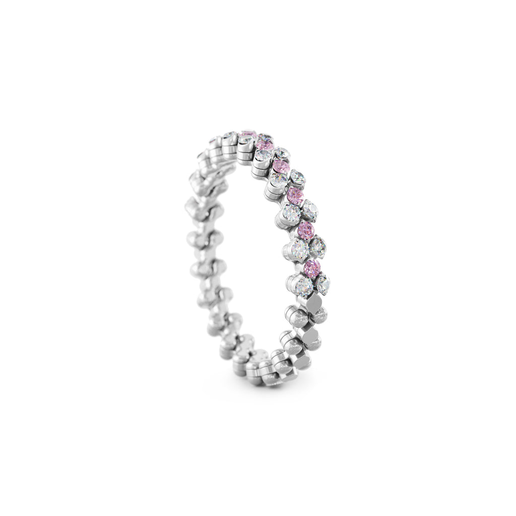 Serafino Consoli Brevetto Multi-Size Ring - RMS 3H2 WG WD PS (PS) aus Weißgold mit Diamant und Saphir