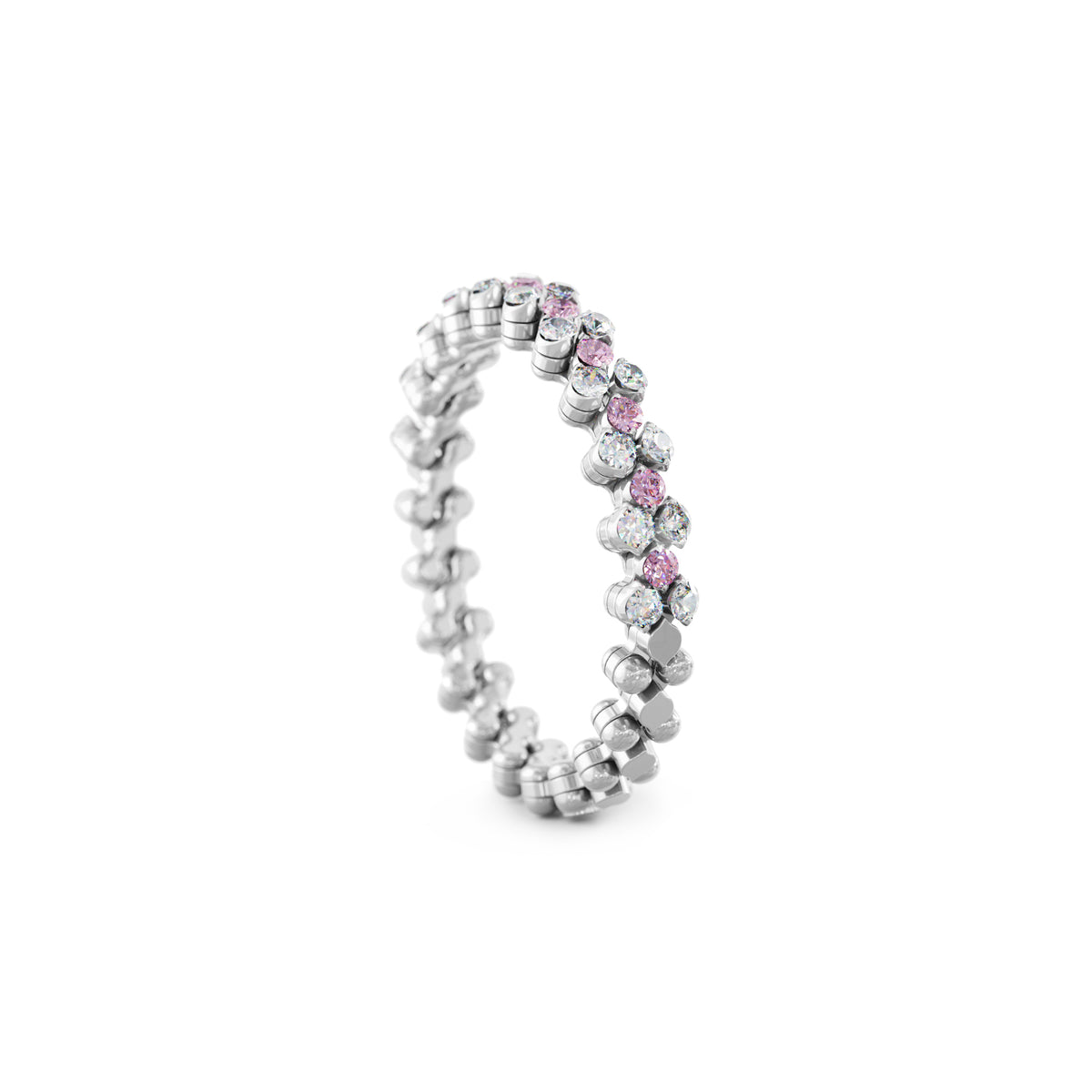 Serafino Consoli Brevetto Multi-Size Ring - RMS 3H2 WG WD PS (PS) aus Weißgold mit Diamant und Saphir
