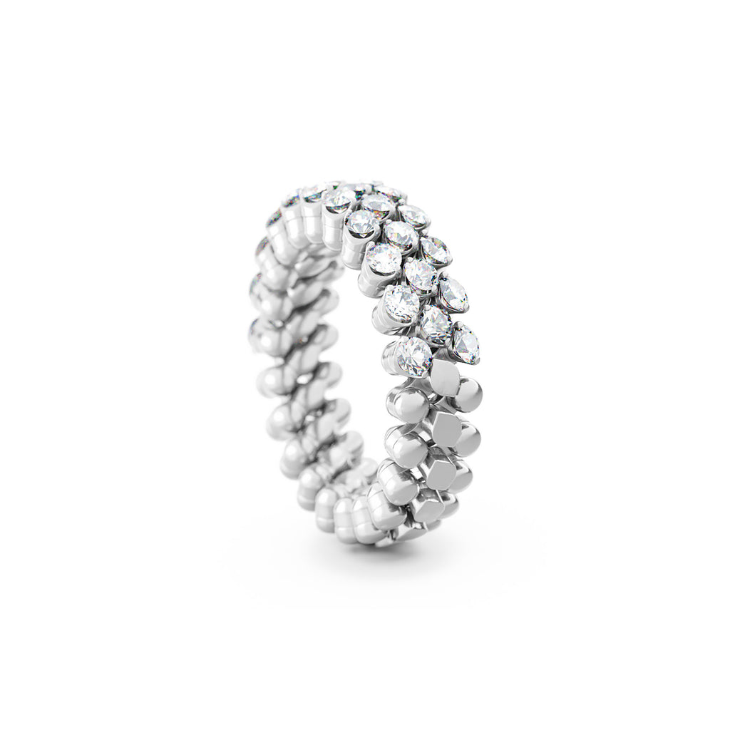 Serafino Consoli Brevetto Multi-Size Ring - RMS 3H2 WG WD (WD) aus Weißgold mit Diamant