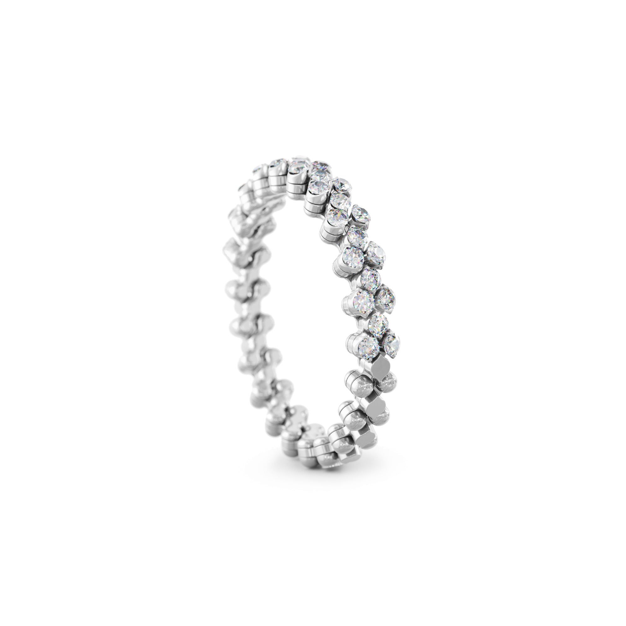Serafino Consoli Brevetto Multi-Size Ring - RMS 3H2 WG WD (WD) aus Weißgold mit Diamant
