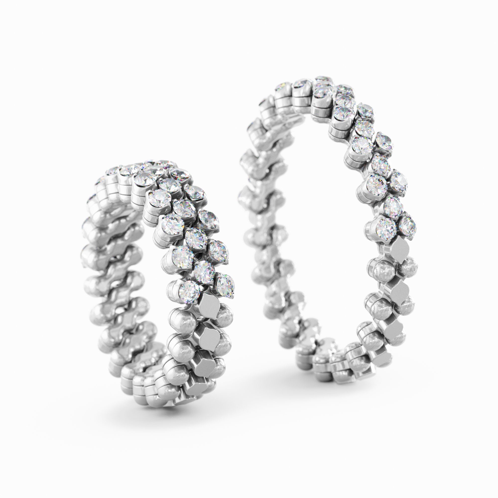 Serafino Consoli Brevetto Multi-Size Ring - RMS 3H2 WG WD (WD) aus Weißgold mit Diamant
