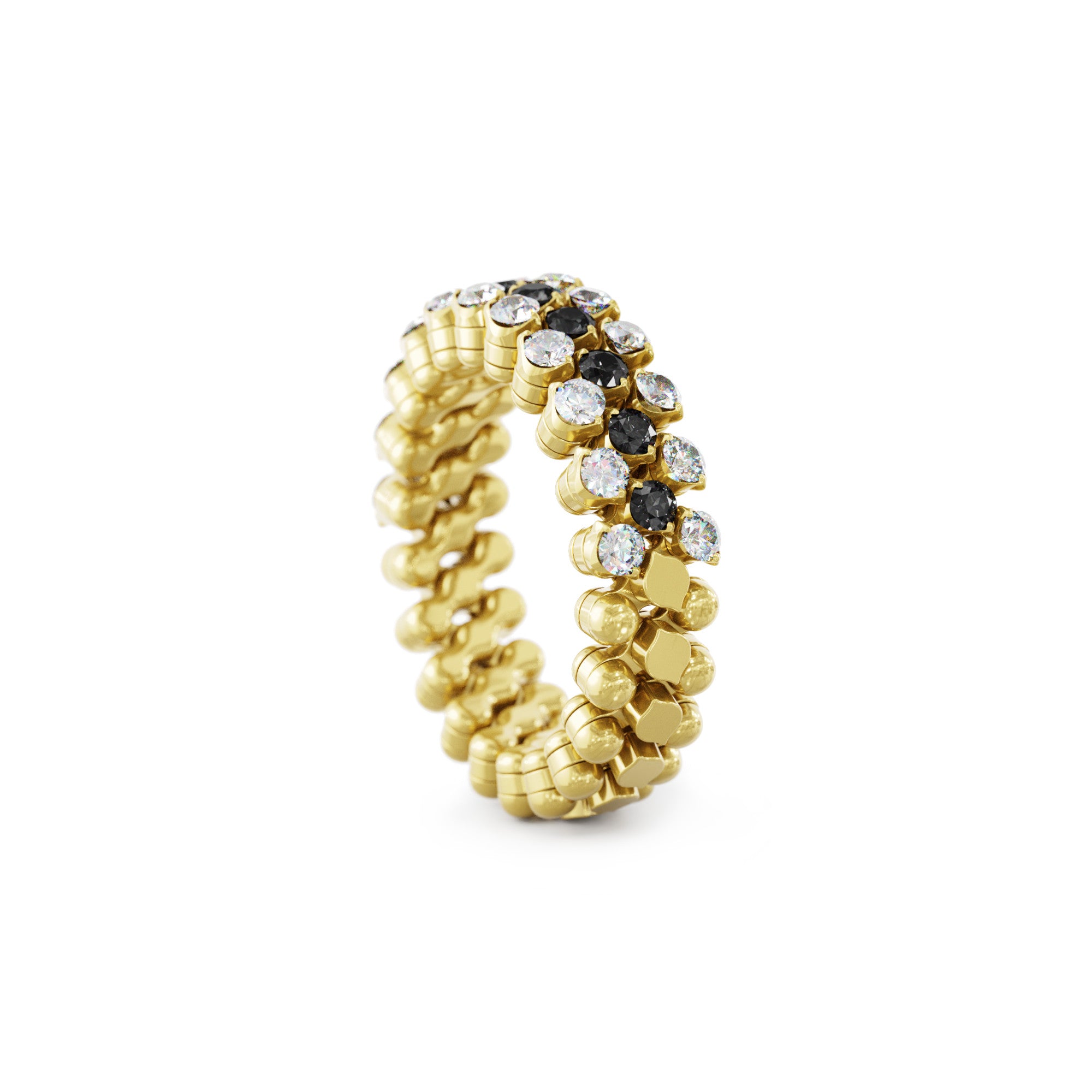 Serafino Consoli Brevetto Multi-Size Ring - RMS 3H2 YG WD BD (BD) aus Gelbgold mit Diamant