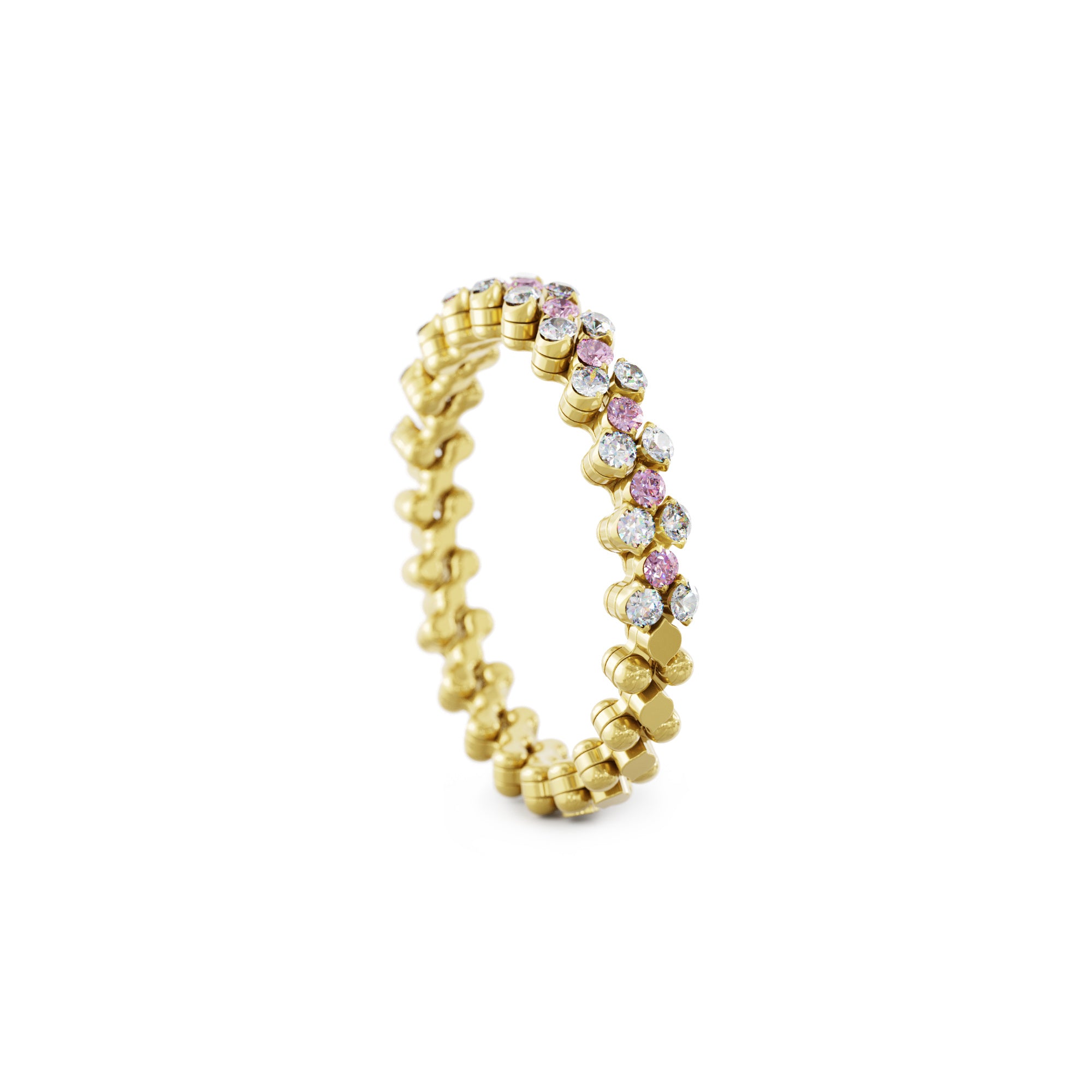 Serafino Consoli Brevetto Multi-Size Ring - RMS 3H2 YG WD PS (PS) aus Gelbgold mit Diamant und Saphir
