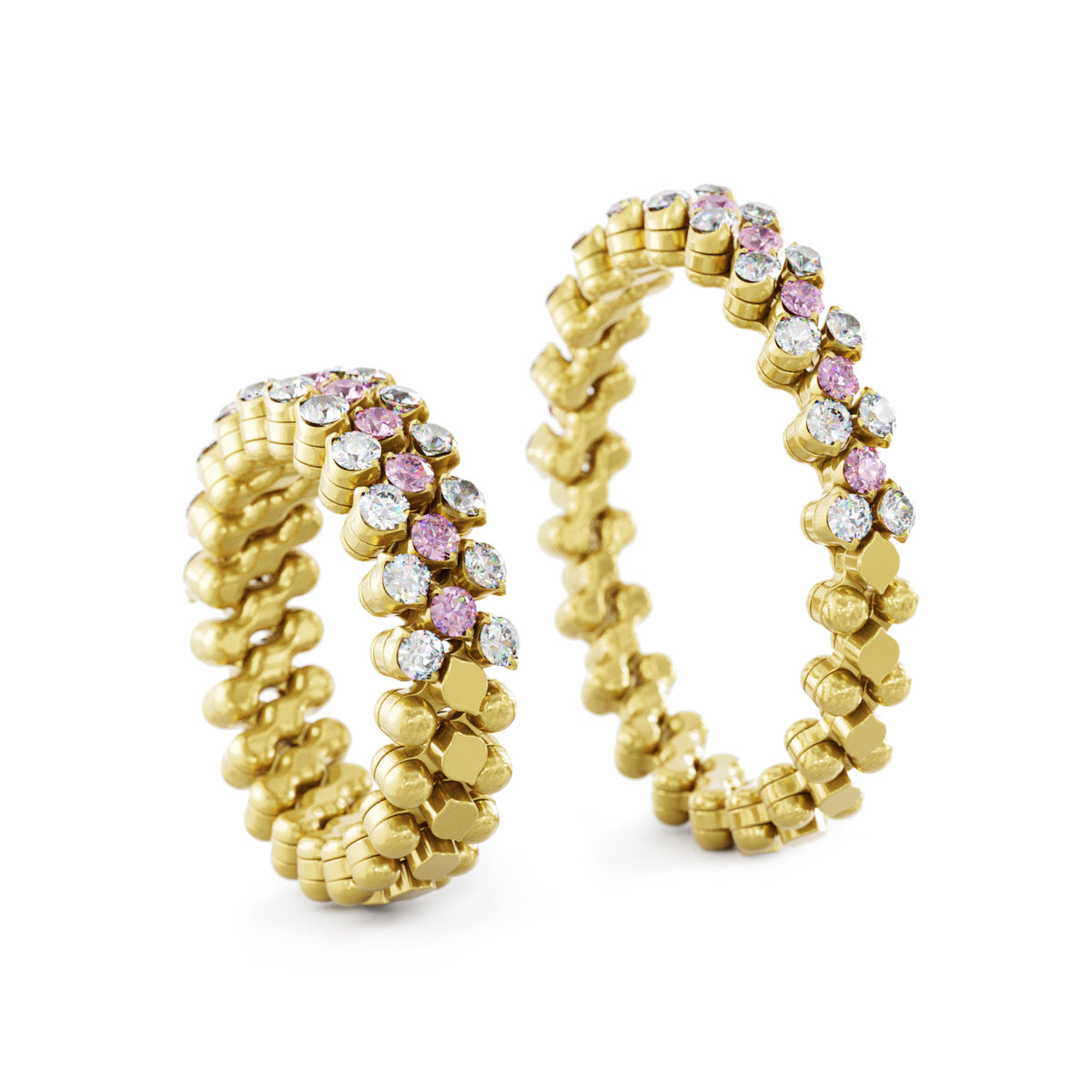 Serafino Consoli Brevetto Multi-Size Ring - RMS 3H2 YG WD PS (PS) aus Gelbgold mit Diamant und Saphir
