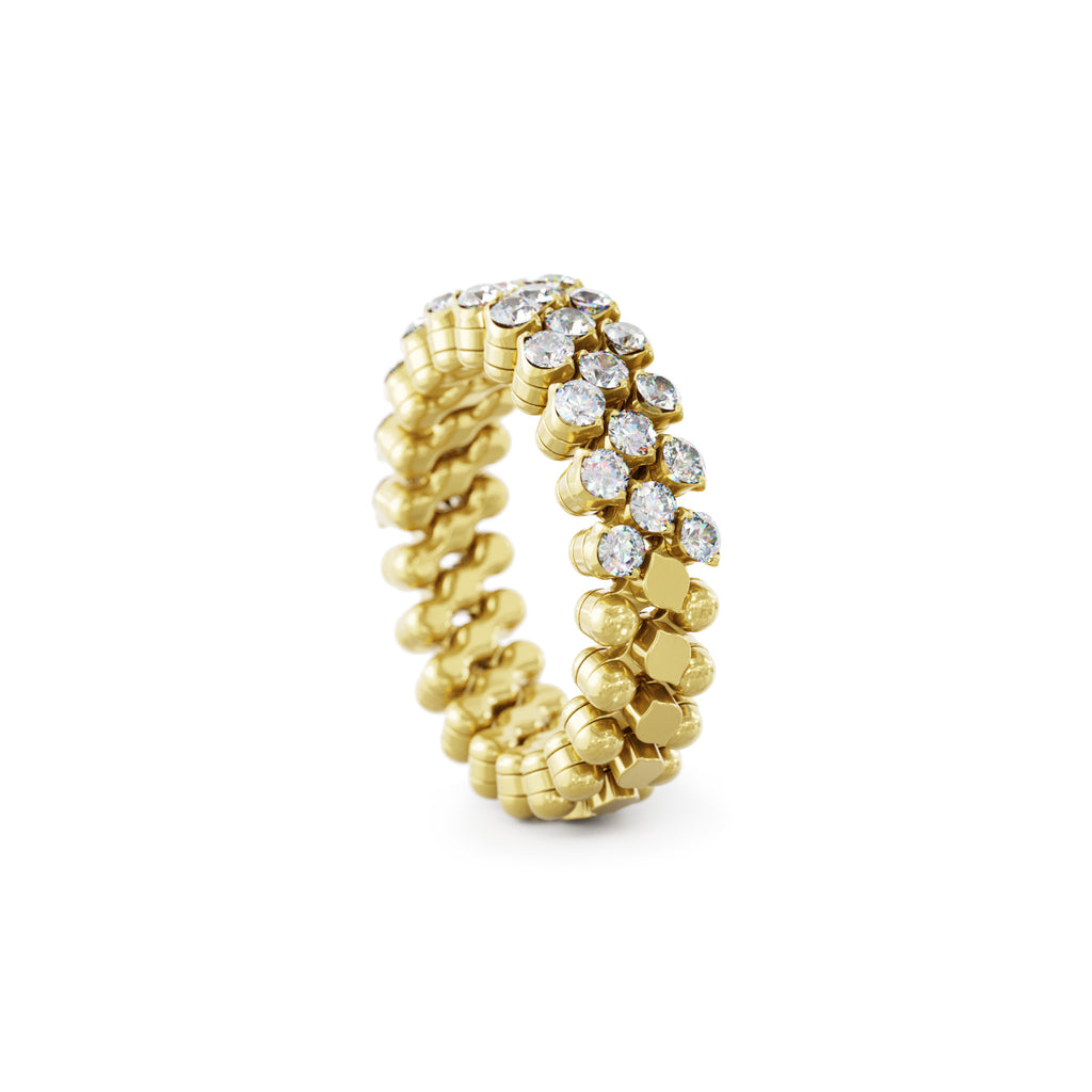 Serafino Consoli Brevetto Multi-Size Ring - RMS 3H2 YG WD (WD) aus Gelbgold mit Diamant