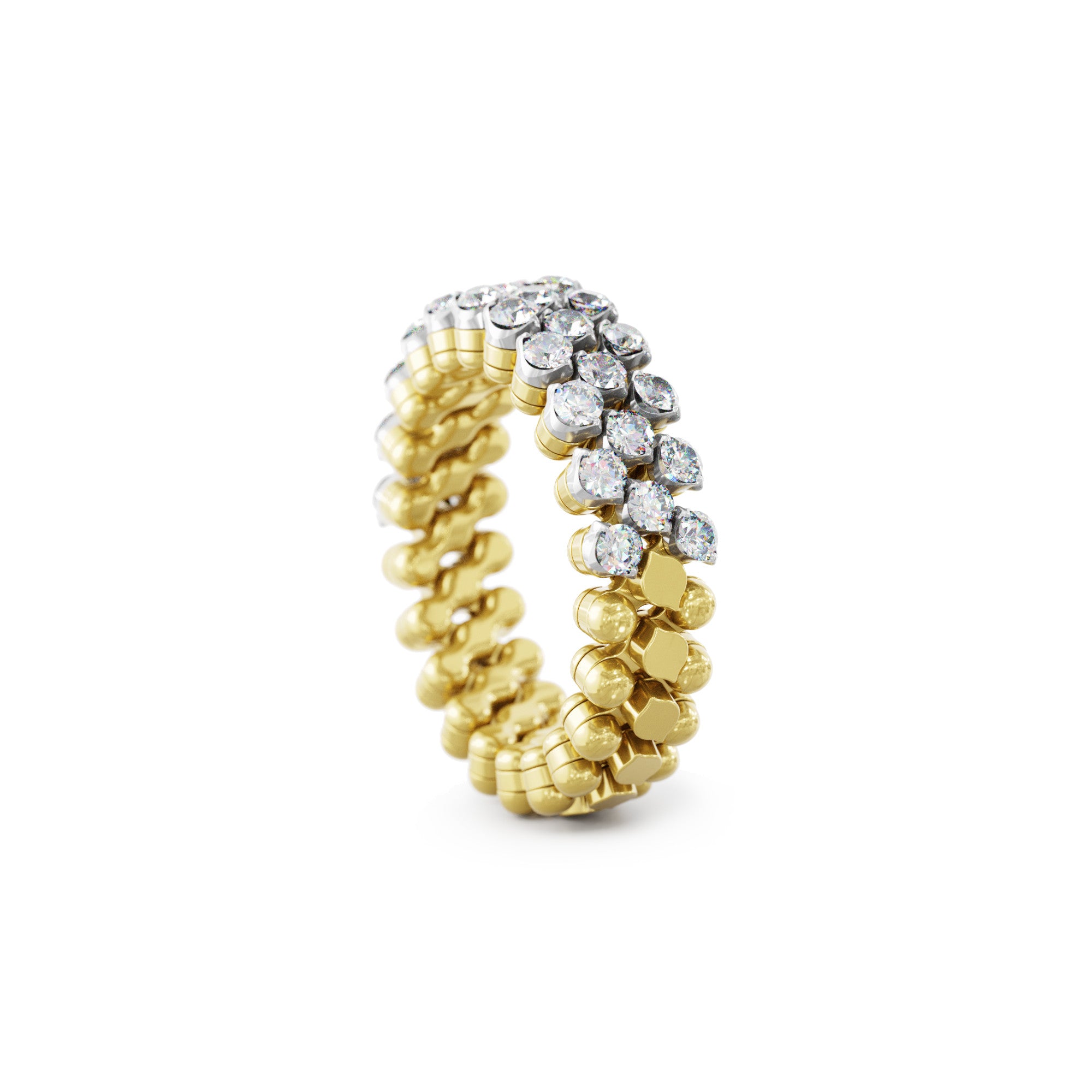 Serafino Consoli Brevetto Multi-Size Ring - RMS 3H2 YWG WD (WD) aus Gelbgold mit Diamant