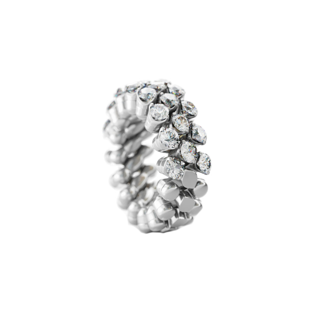 Serafino Consoli Brevetto Multi-Size Ring - RMS 3H7 WG WD (WD) aus Weißgold mit Diamant