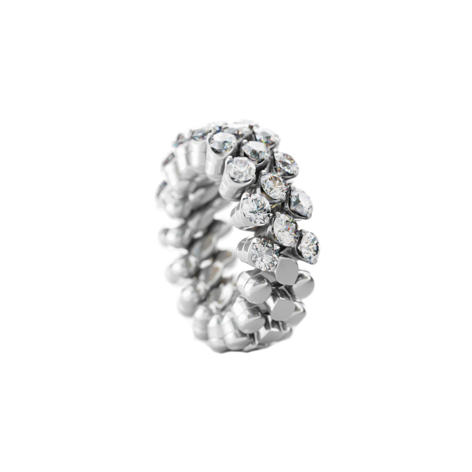 Serafino Consoli Brevetto Multi-Size Ring - RMS 3H7 WG WD (WD) aus Weißgold mit Diamant