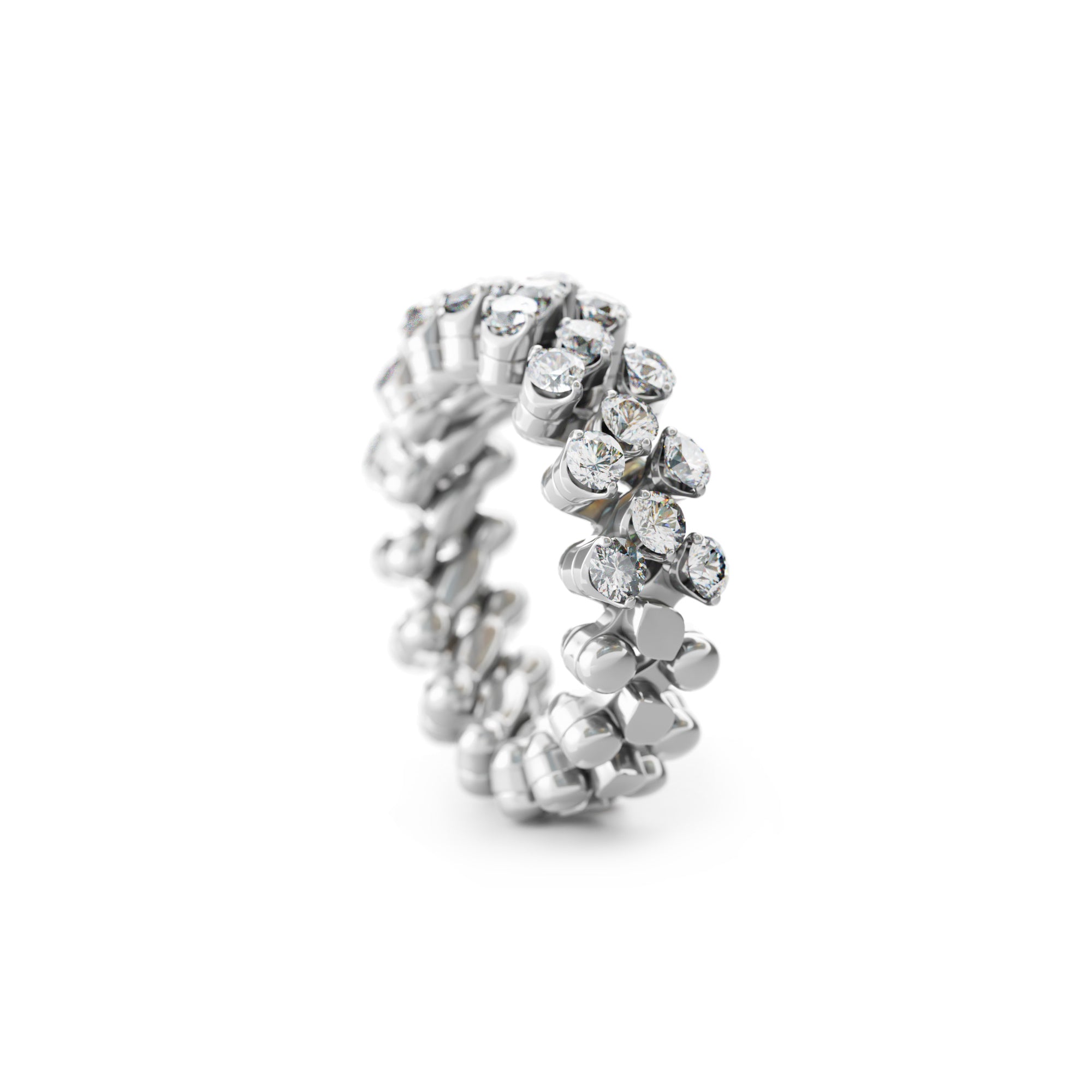 Serafino Consoli Brevetto Multi-Size Ring - RMS 3H7 WG WD (WD) aus Weißgold mit Diamant