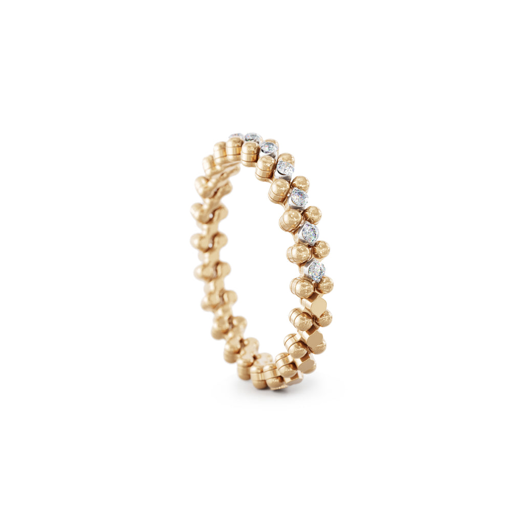 Serafino Consoli Brevetto Multi-Size Ring - RMS 3HM2 RWG WD (WD) aus Bicolor-Gold mit Diamant
