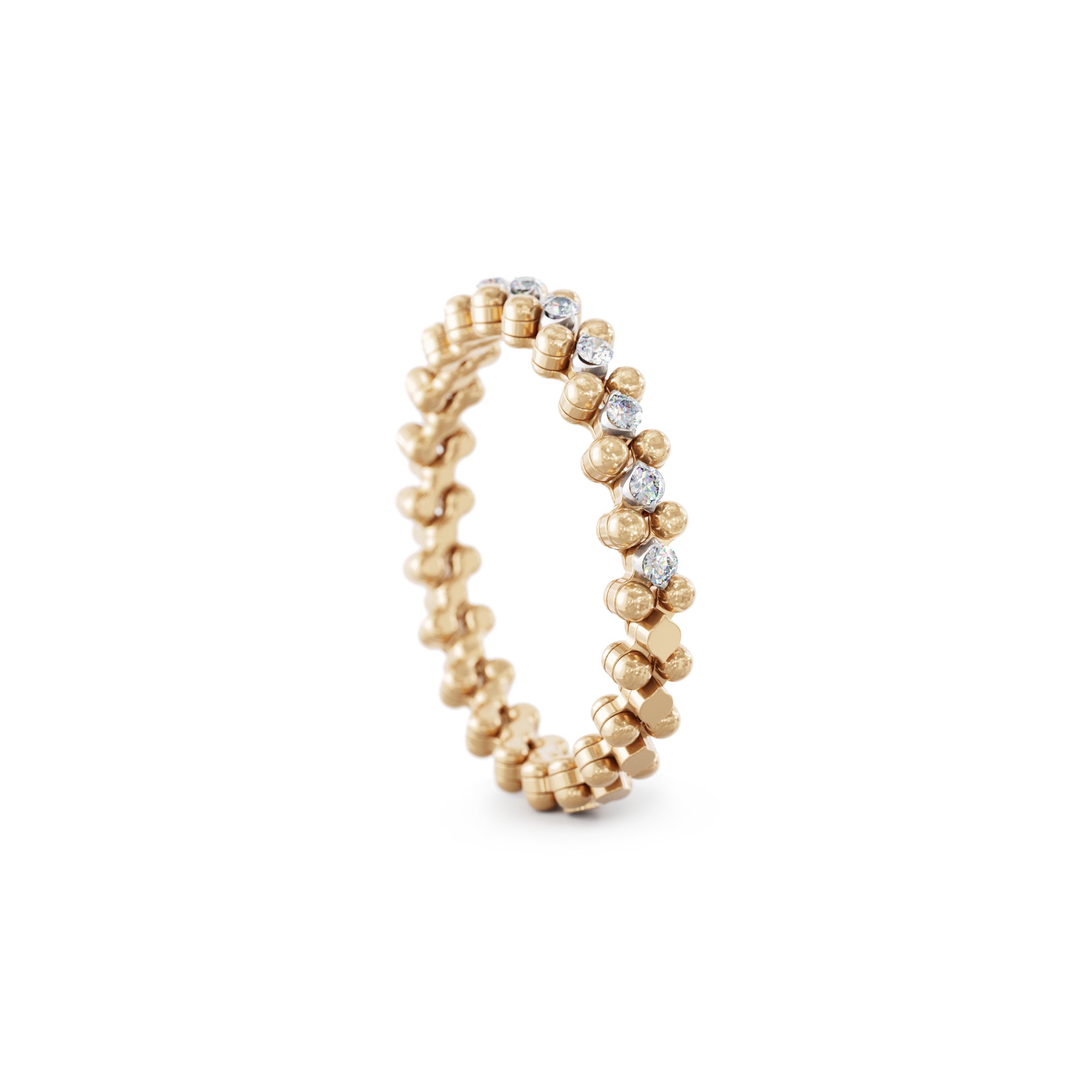 Serafino Consoli Brevetto Multi-Size Ring - RMS 3HM2 RWG WD (WD) aus Bicolor-Gold mit Diamant