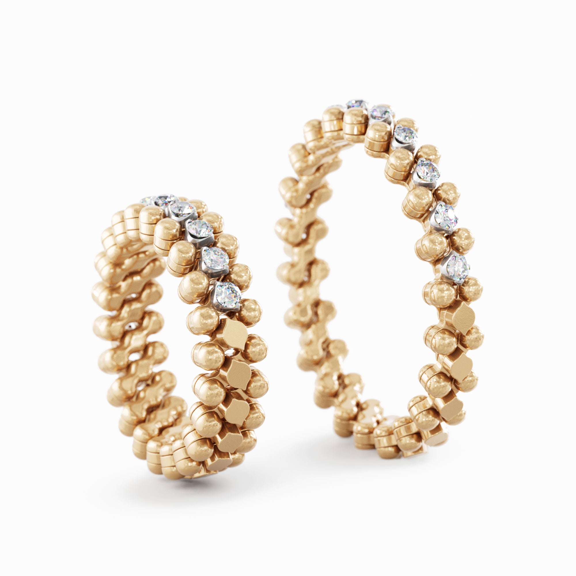 Serafino Consoli Brevetto Multi-Size Ring - RMS 3HM2 RWG WD (WD) aus Bicolor-Gold mit Diamant