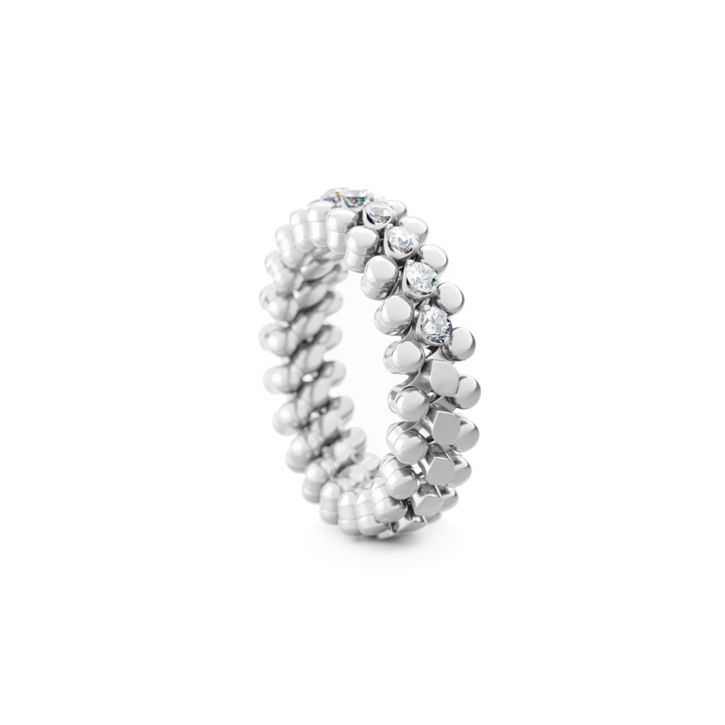Serafino Consoli Brevetto Multi-Size Ring - RMS 3HM2 WG WD (WD) aus Weißgold mit Diamant