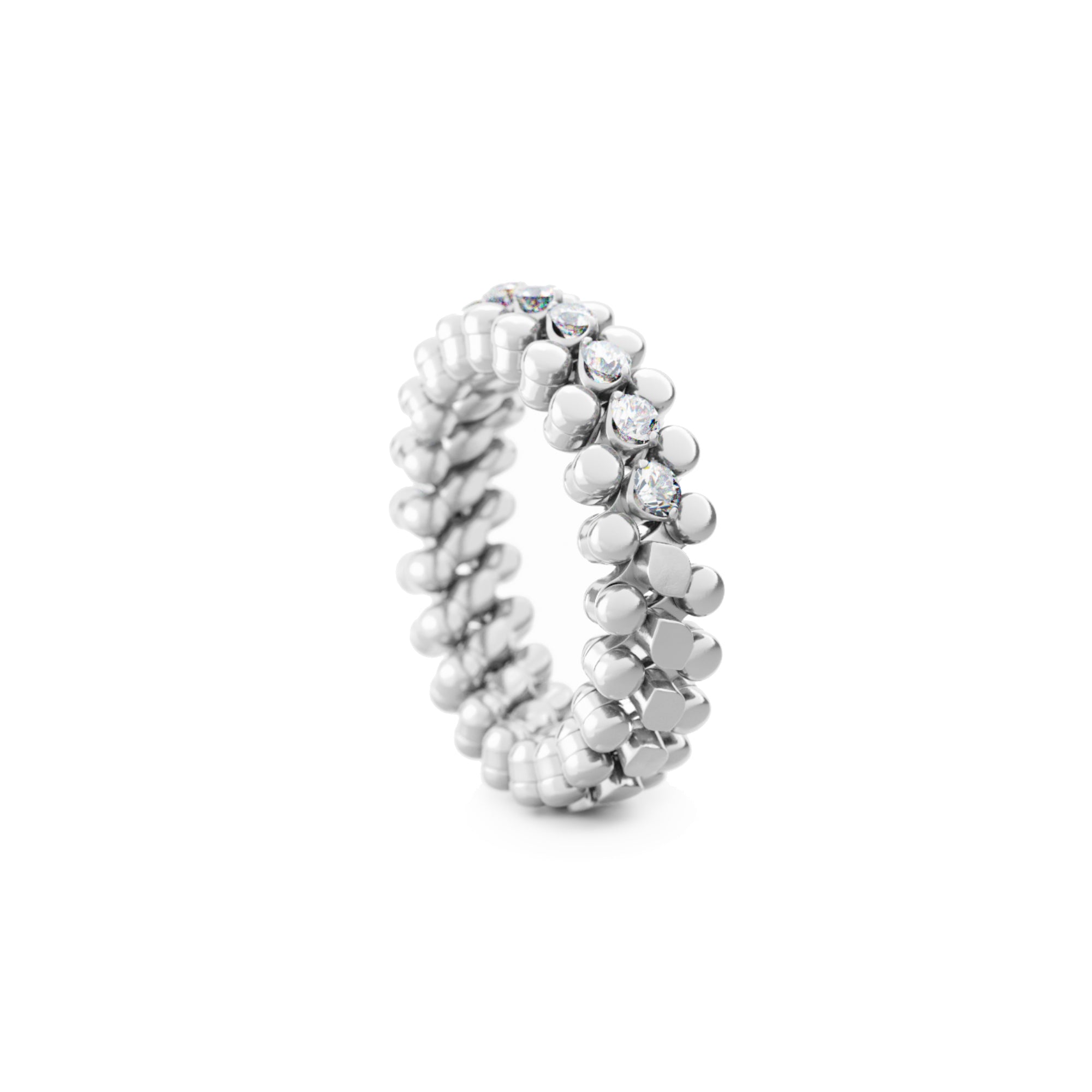 Serafino Consoli Brevetto Multi-Size Ring - RMS 3HM2 WG WD (WD) aus Weißgold mit Diamant