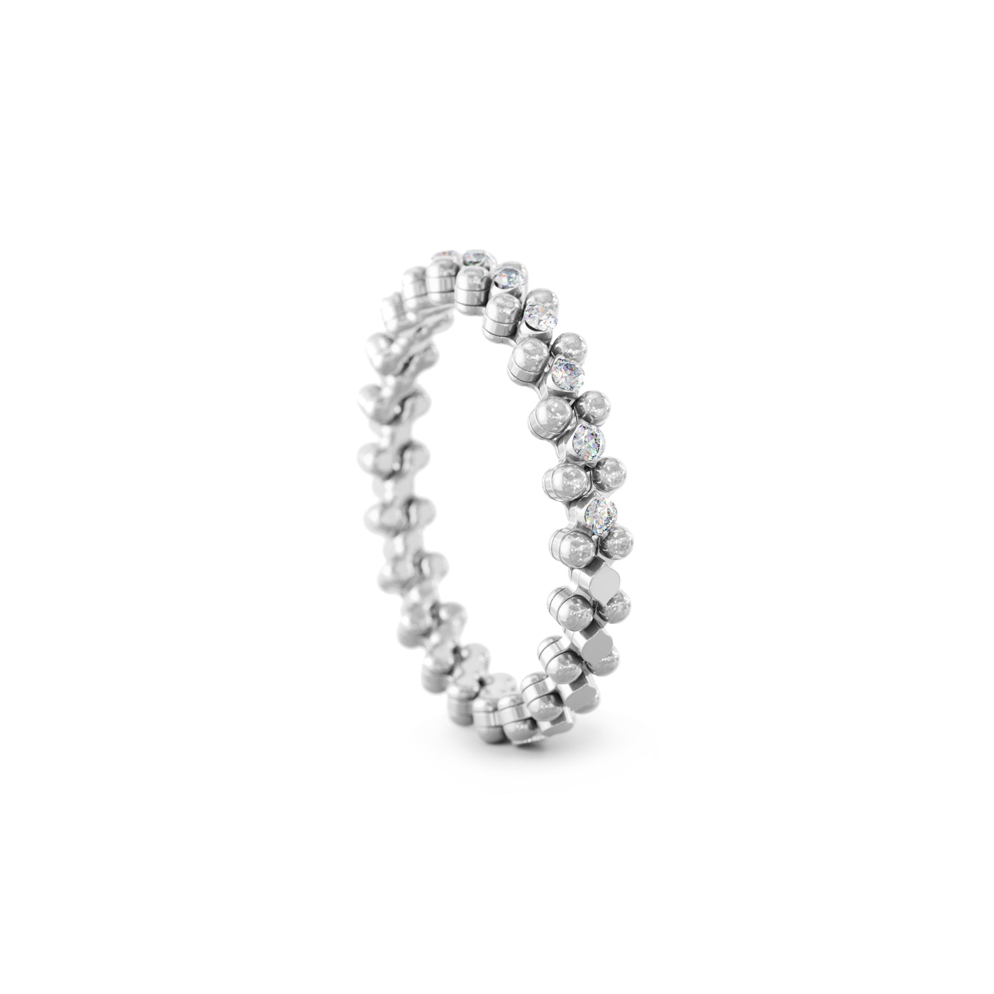 Serafino Consoli Brevetto Multi-Size Ring - RMS 3HM2 WG WD (WD) aus Weißgold mit Diamant