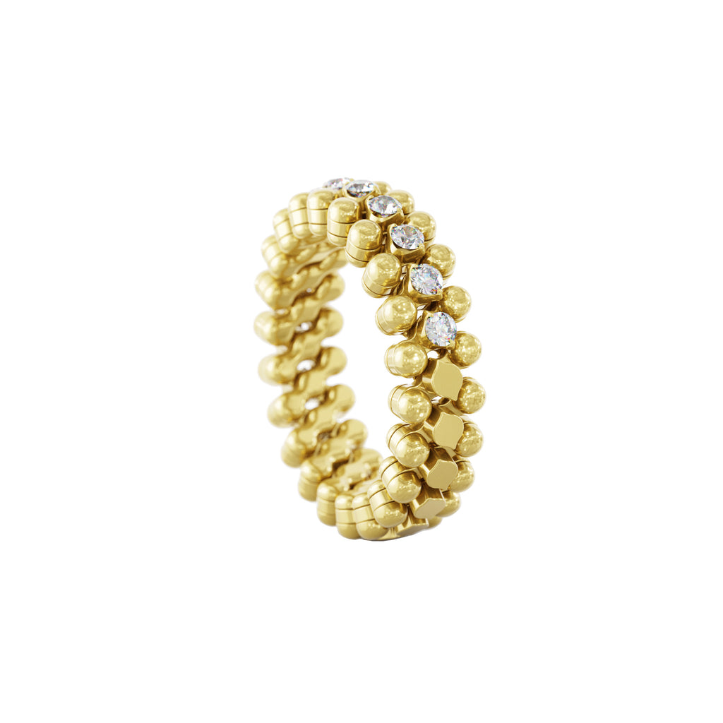 Serafino Consoli Brevetto Multi-Size Ring - RMS 3HM2 YG WD (WD) aus Gelbgold mit Diamant