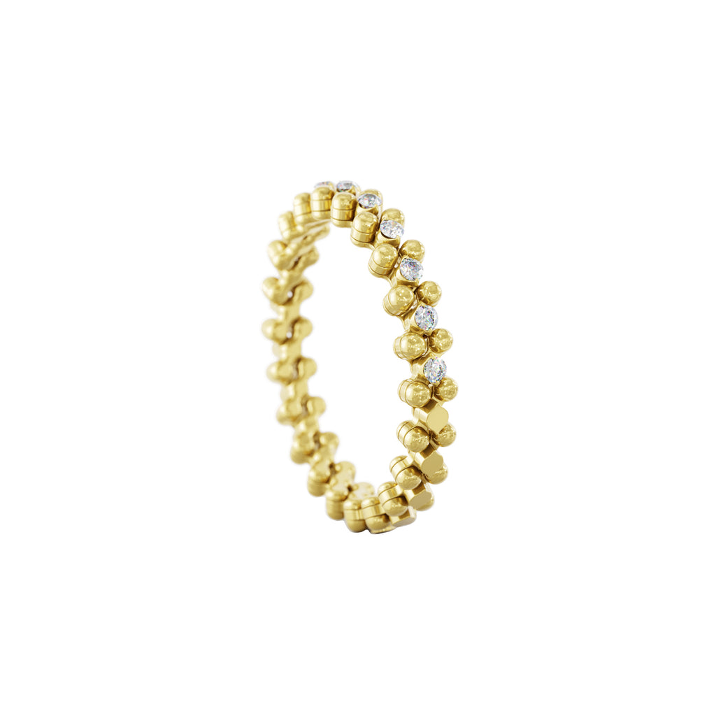 Serafino Consoli Brevetto Multi-Size Ring - RMS 3HM2 YG WD (WD) aus Gelbgold mit Diamant