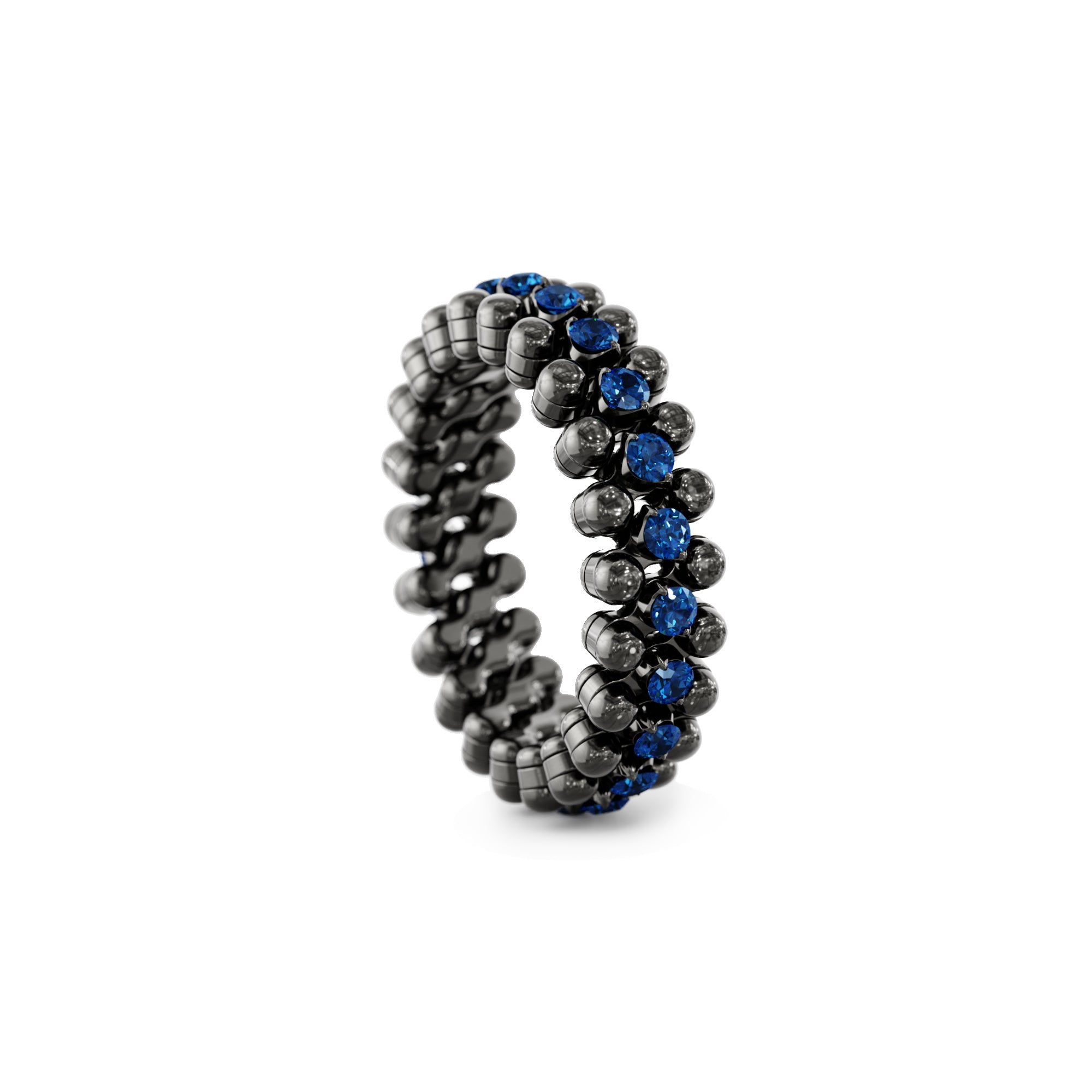 Serafino Consoli Brevetto Multi-Size Ring - RMS 3M2 BG BS (BS) aus Weißgold mit Diamant und Saphir