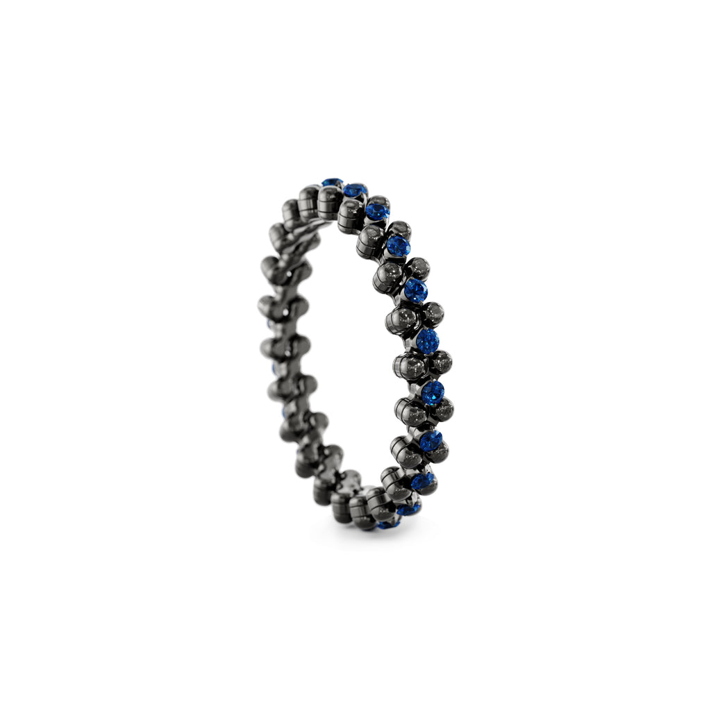 Serafino Consoli Brevetto Multi-Size Ring - RMS 3M2 BG BS (BS) aus Weißgold mit Diamant und Saphir