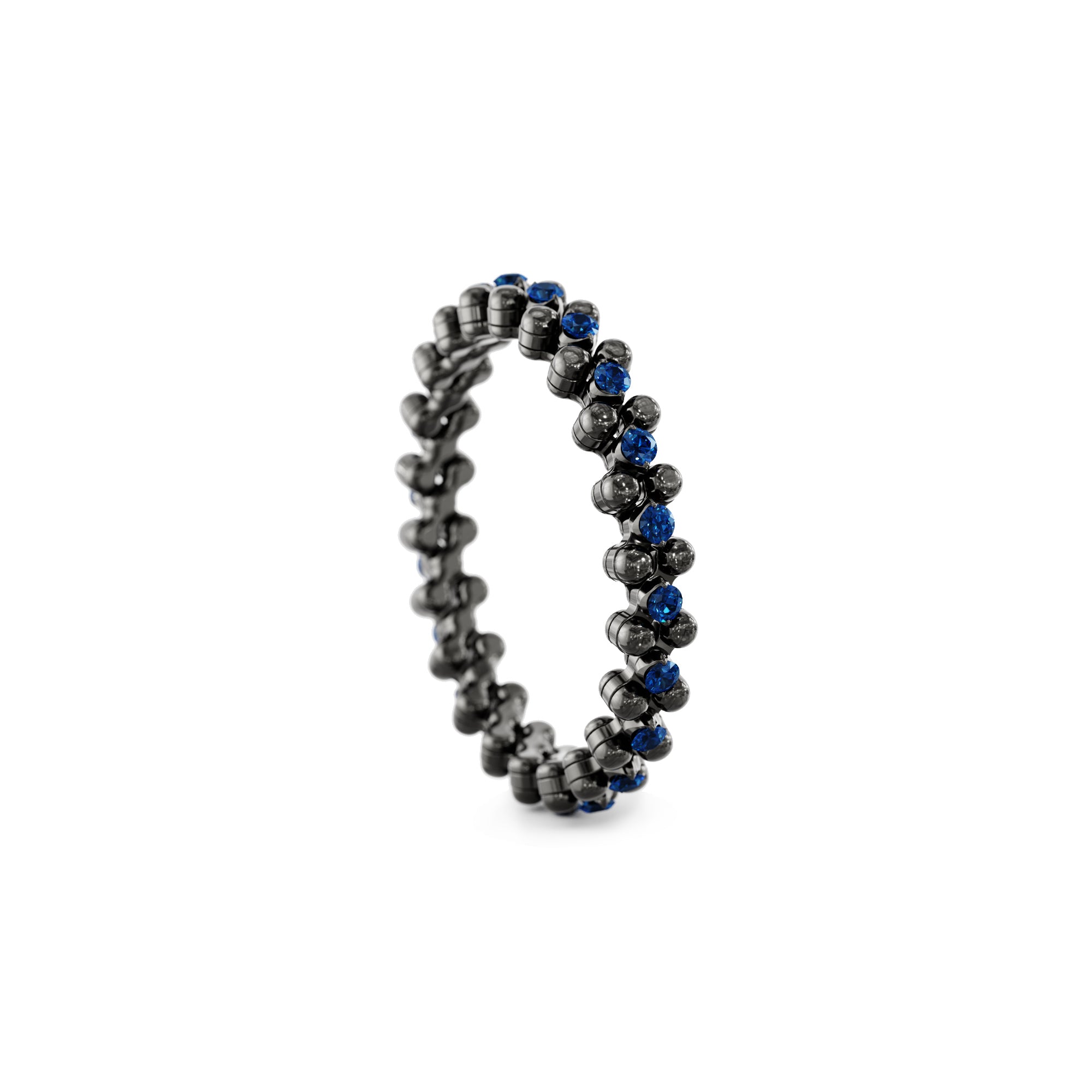 Serafino Consoli Brevetto Multi-Size Ring - RMS 3M2 BG BS (BS) aus Weißgold mit Diamant und Saphir