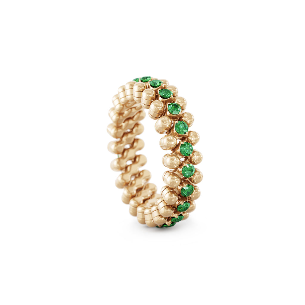Serafino Consoli Brevetto Multi-Size Ring - RMS 3M2 RG T (T) aus Roségold mit Tsavorit