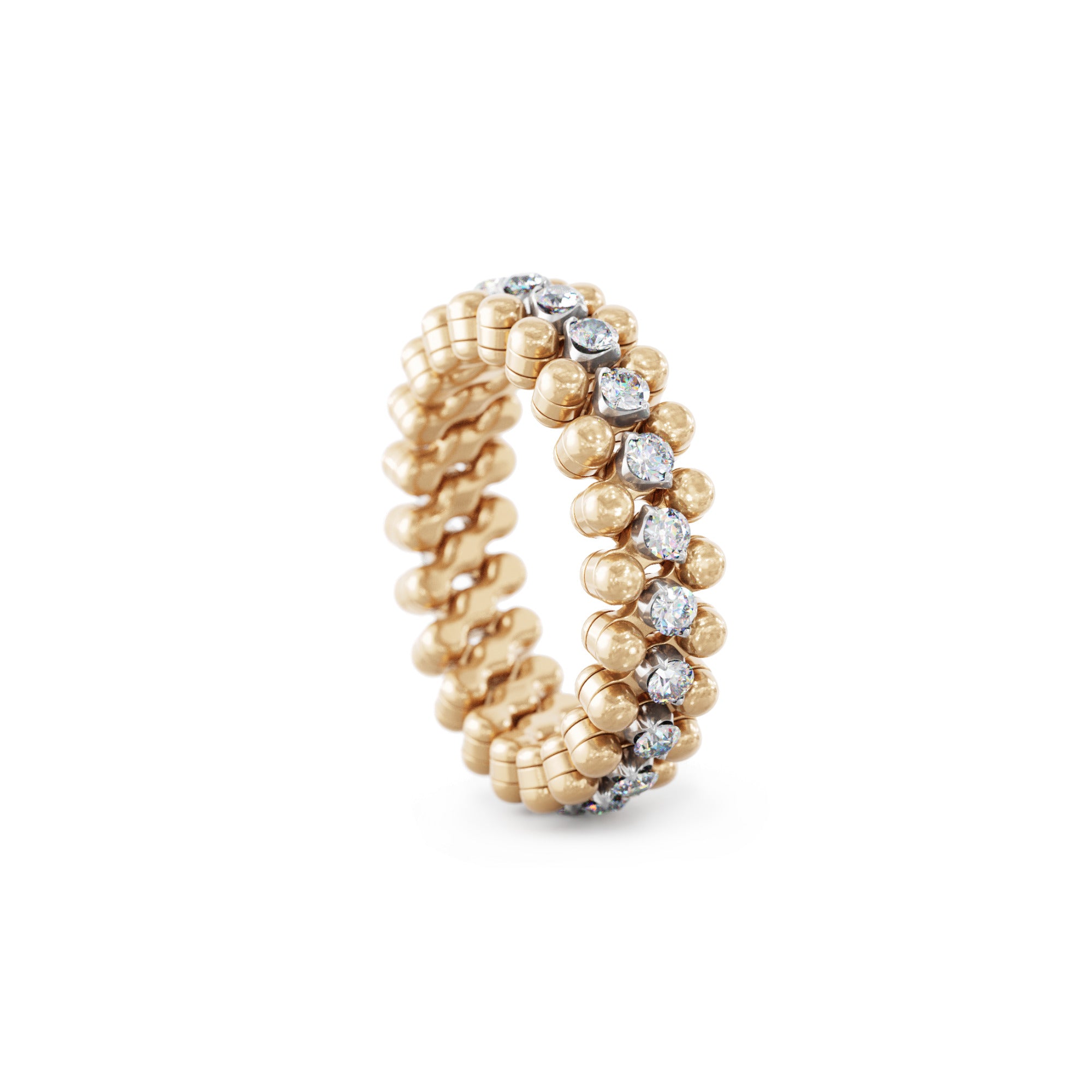 Serafino Consoli Brevetto Multi-Size Ring - RMS 3M2 RWG WD (WD) aus Bicolor-Gold mit Diamant