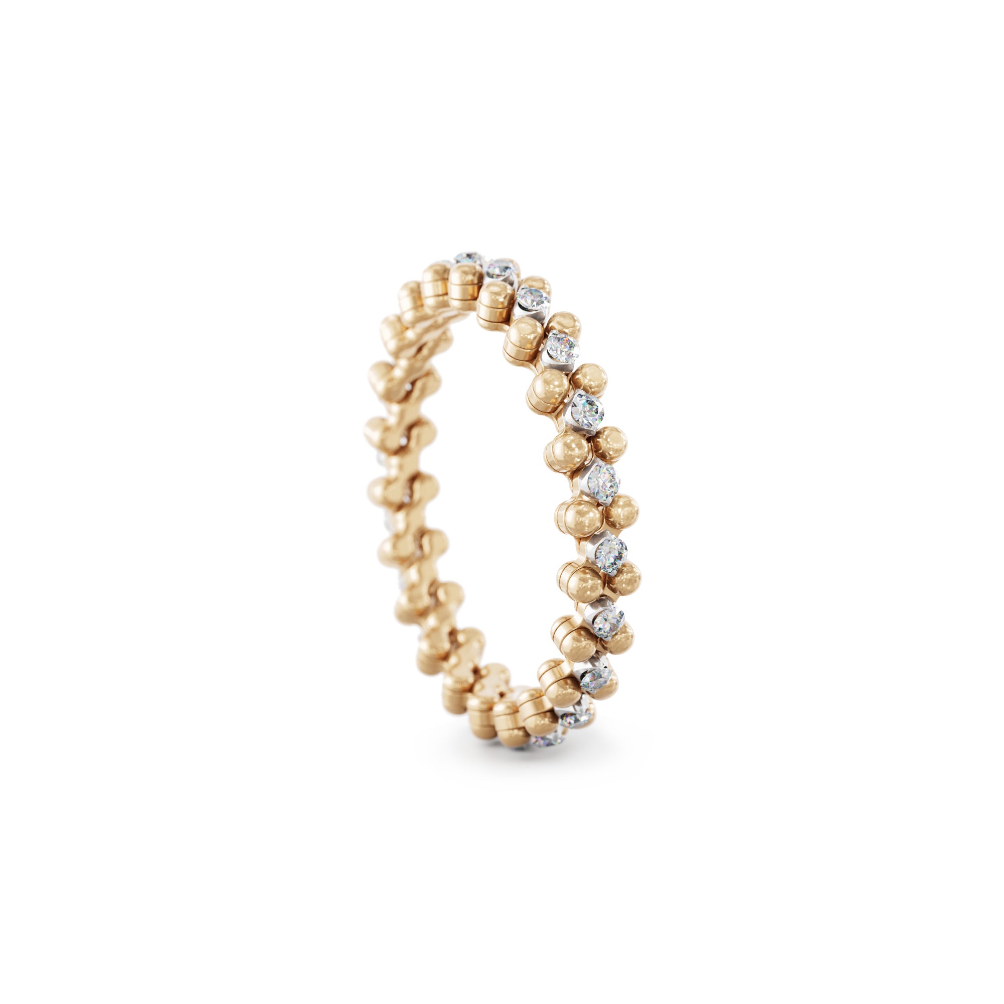 Serafino Consoli Brevetto Multi-Size Ring - RMS 3M2 RWG WD (WD) aus Bicolor-Gold mit Diamant