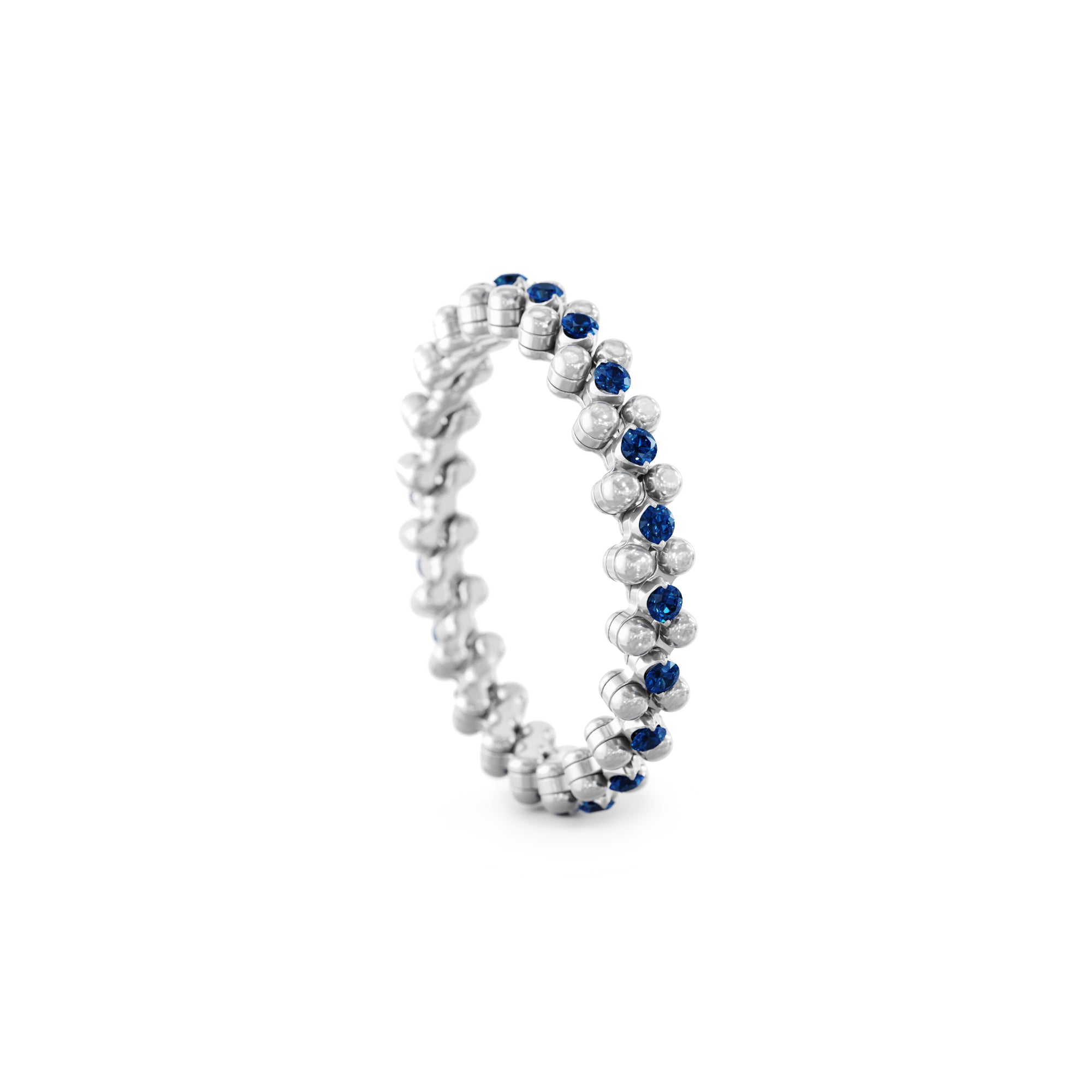 Serafino Consoli Brevetto Multi-Size Ring - RMS 3M2 WG BS (BS) aus Weißgold mit Saphir