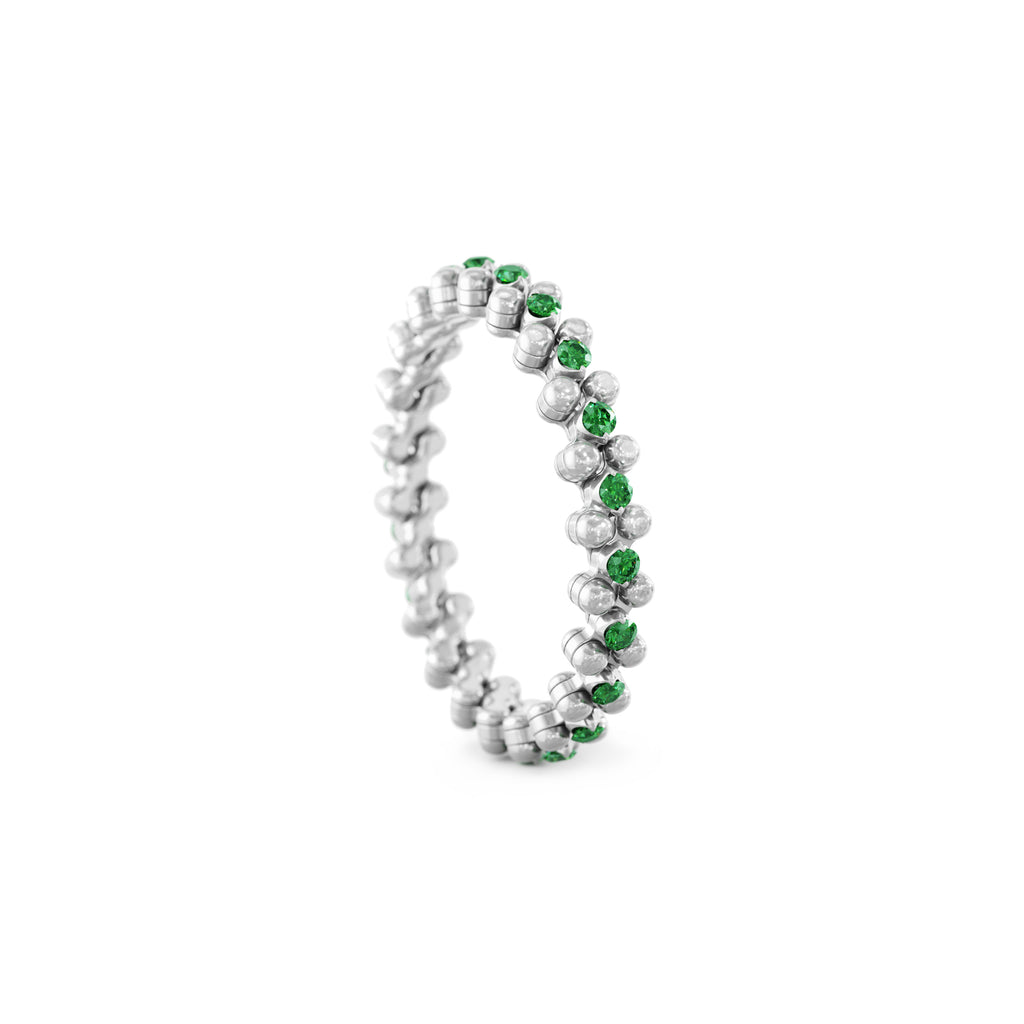 Serafino Consoli Brevetto Multi-Size Ring - RMS 3M2 WG T (T) aus Weißgold mit Tsavorit