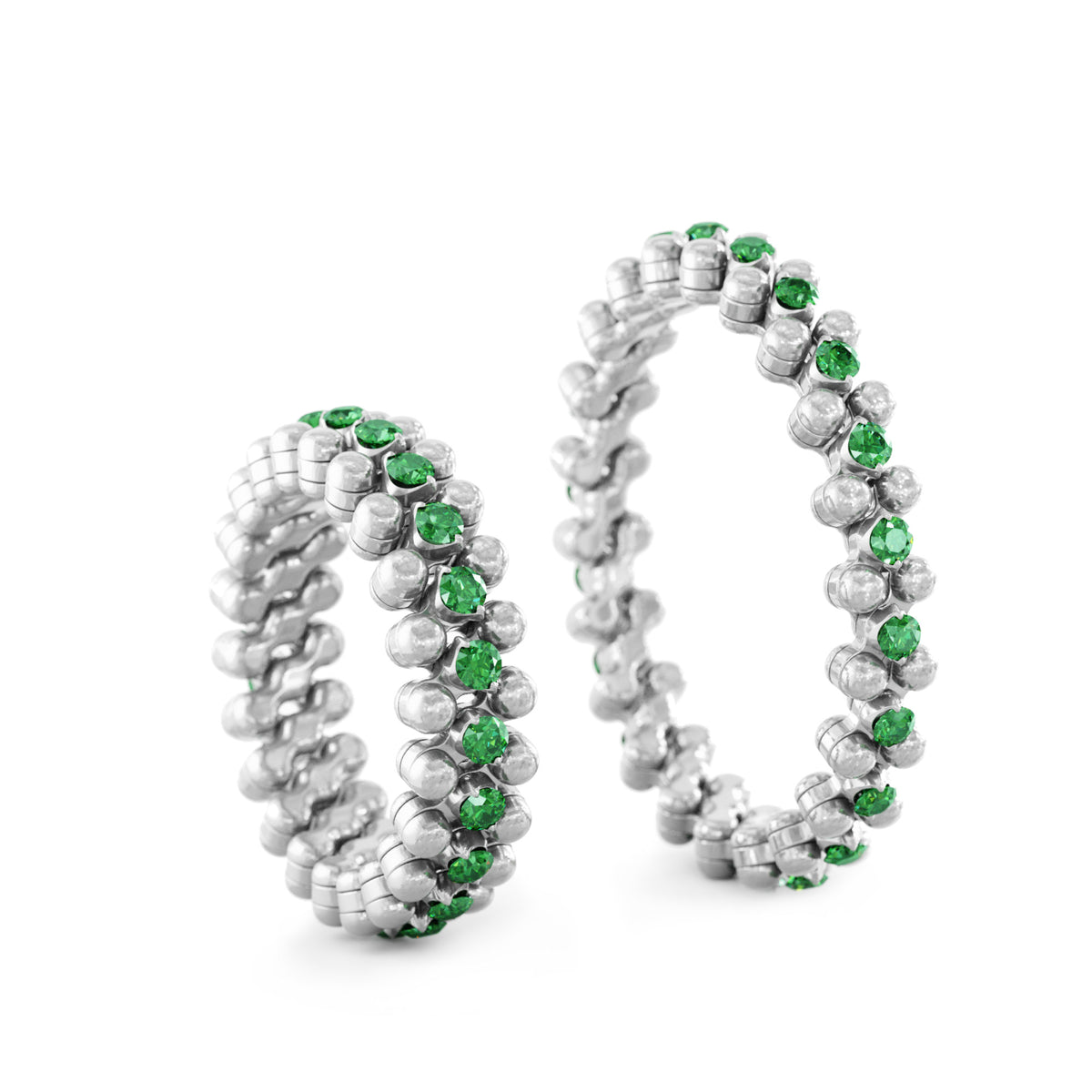 Serafino Consoli Brevetto Multi-Size Ring - RMS 3M2 WG T (T) aus Weißgold mit Tsavorit