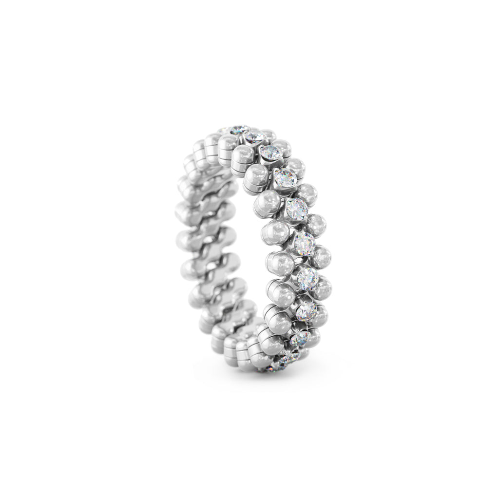 Serafino Consoli Brevetto Multi-Size Ring - RMS 3M2 WG WD (WD) aus Weißgold mit Diamant