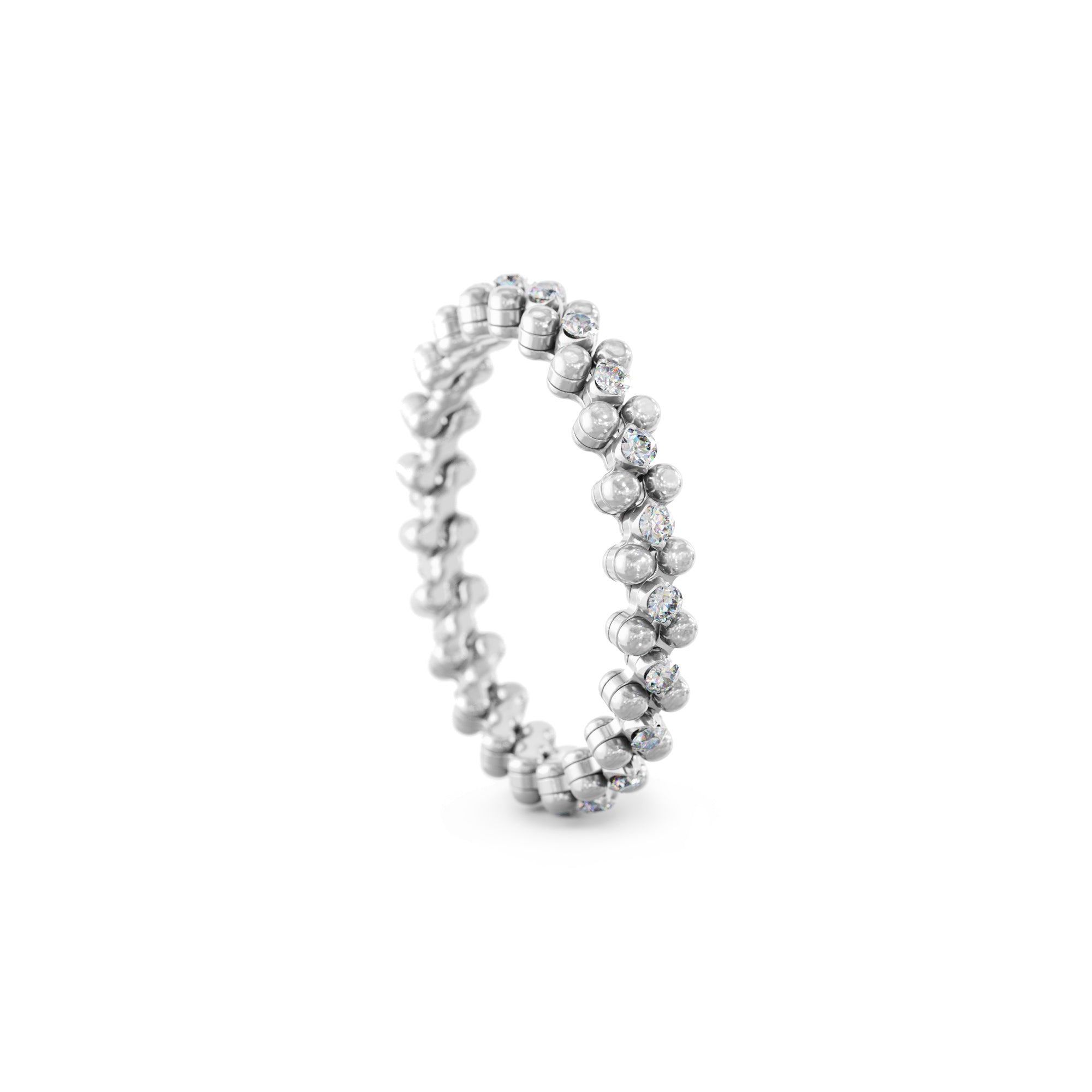 Serafino Consoli Brevetto Multi-Size Ring - RMS 3M2 WG WD (WD) aus Weißgold mit Diamant