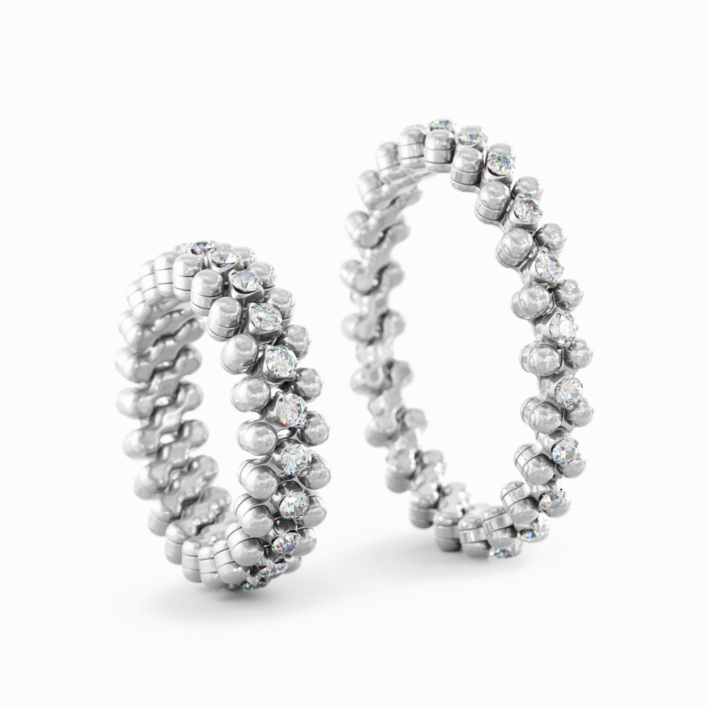 Serafino Consoli Brevetto Multi-Size Ring - RMS 3M2 WG WD (WD) aus Weißgold mit Diamant