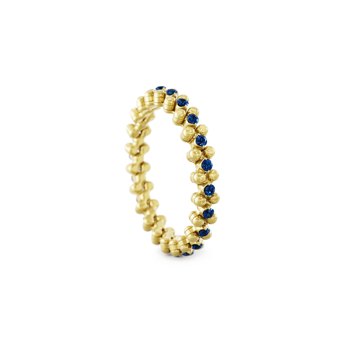 Serafino Consoli Brevetto Multi-Size Ring - RMS 3M2 YG BS (BS) aus Gelbgold mit Saphir