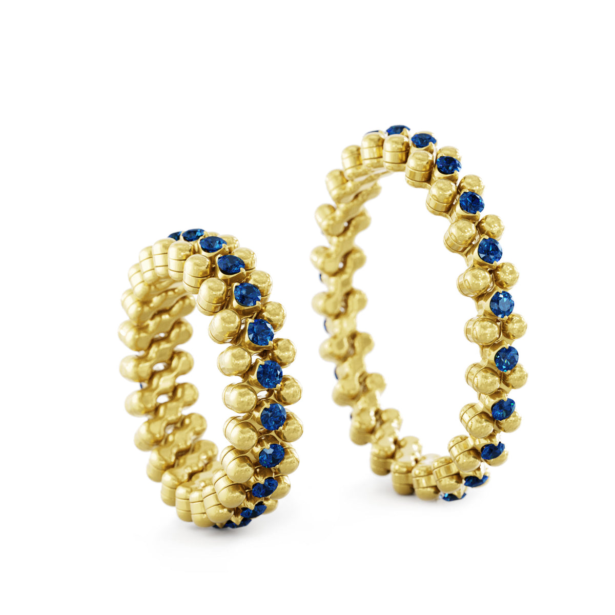 Serafino Consoli Brevetto Multi-Size Ring - RMS 3M2 YG BS (BS) aus Gelbgold mit Saphir