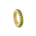 Serafino Consoli Brevetto Multi-Size Ring - RMS 3M2 YG T (T) aus Gelbgold mit Diamant und Tsavorit