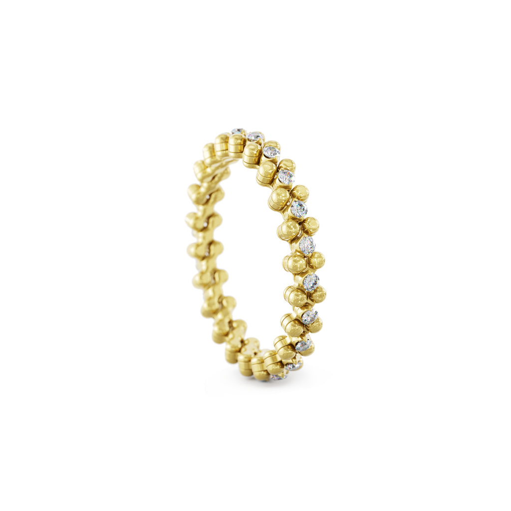 Serafino Consoli Brevetto Multi-Size Ring - RMS 3M2 YG WD (WD) aus Gelbgold mit Diamant