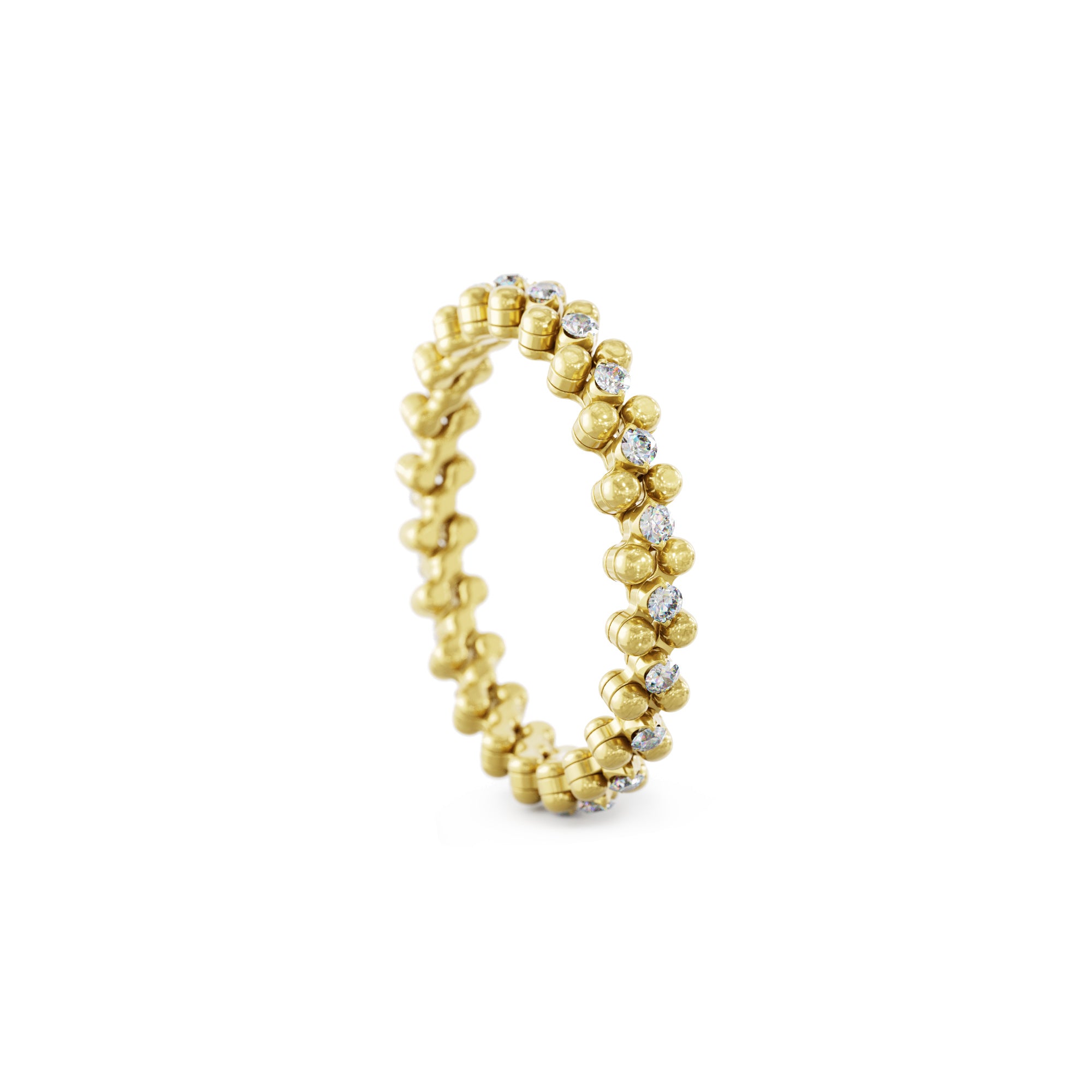 Serafino Consoli Brevetto Multi-Size Ring - RMS 3M2 YG WD (WD) aus Gelbgold mit Diamant