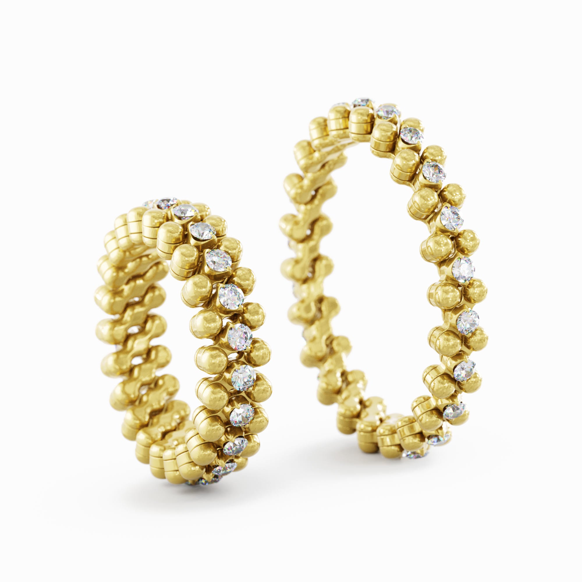 Serafino Consoli Brevetto Multi-Size Ring - RMS 3M2 YG WD (WD) aus Gelbgold mit Diamant