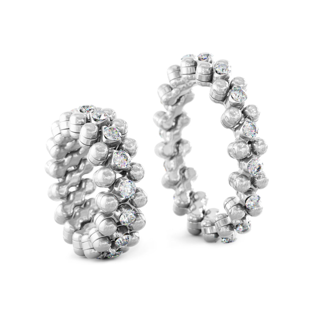 Serafino Consoli Brevetto Multi-Size Ring - RMS 3M7 WG WD (WD) aus Weißgold mit Diamant
